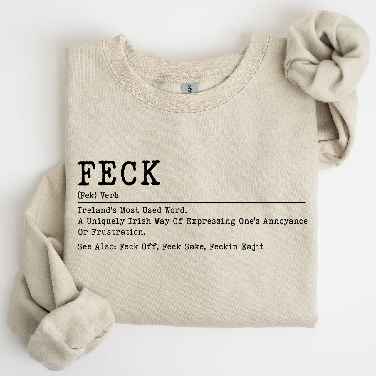 Feck Definition Irish Luck St Patrick's Day Clover Shamrock Lucky Charm Celebration Sweatshirt