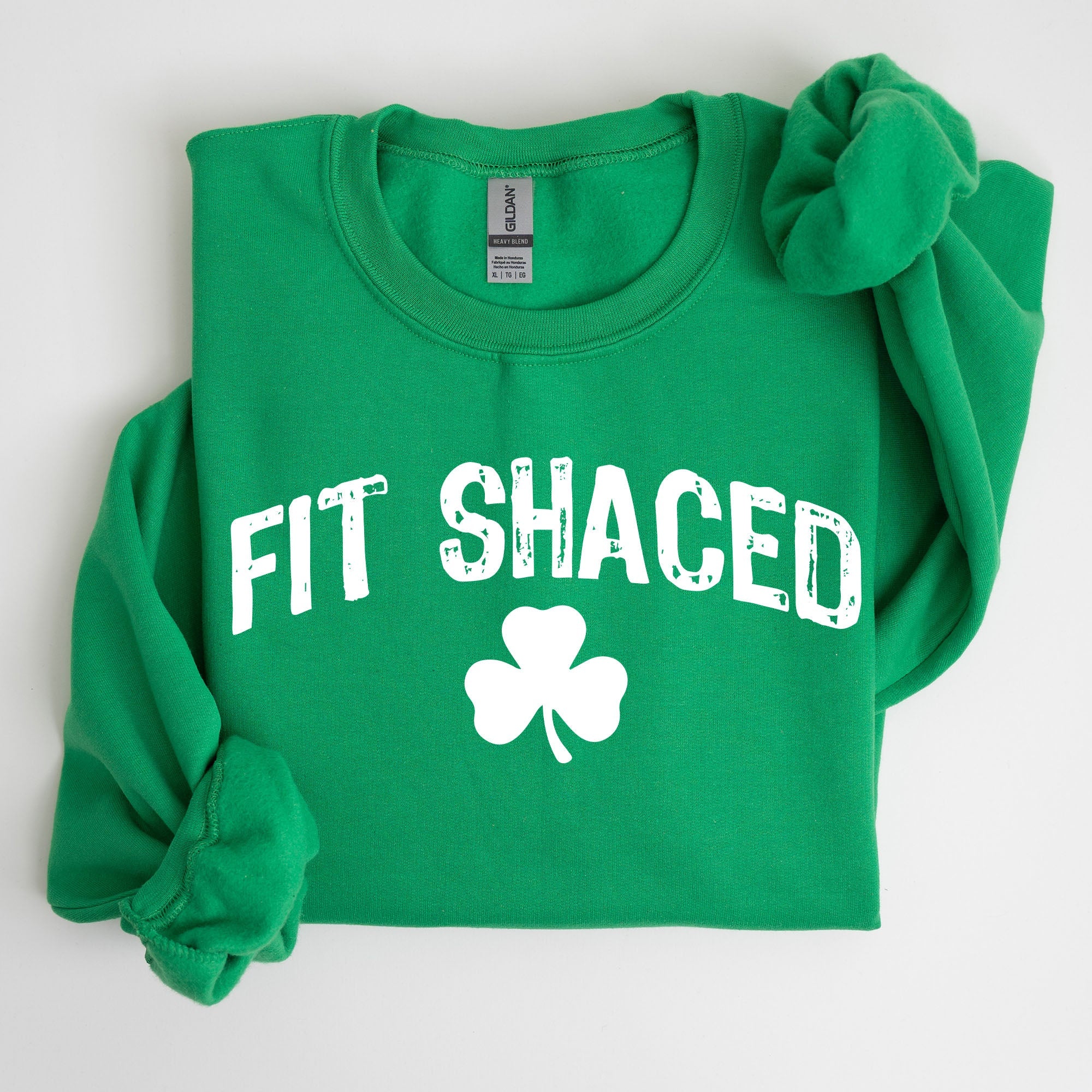 Fit Shaced Irish St Patrick's Day Clover Shamrock Lucky Charm Festive Sweatshirt