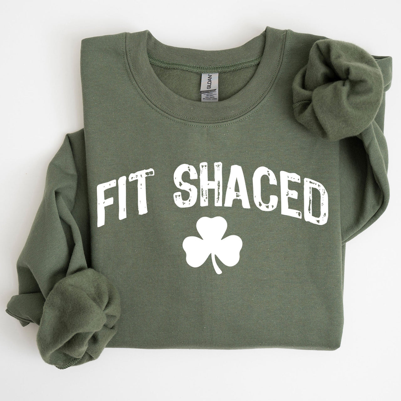 Fit Shaced Irish St Patrick's Day Clover Shamrock Lucky Charm Festive Sweatshirt