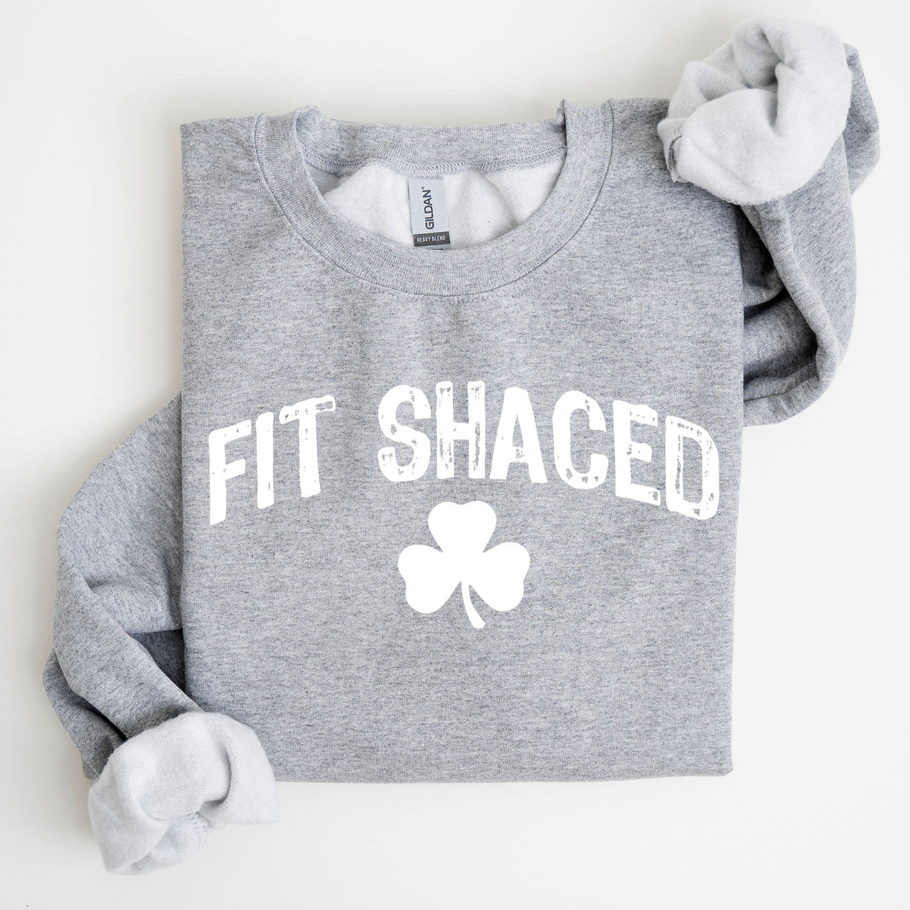 Fit Shaced Irish St Patrick's Day Clover Shamrock Lucky Charm Festive Sweatshirt