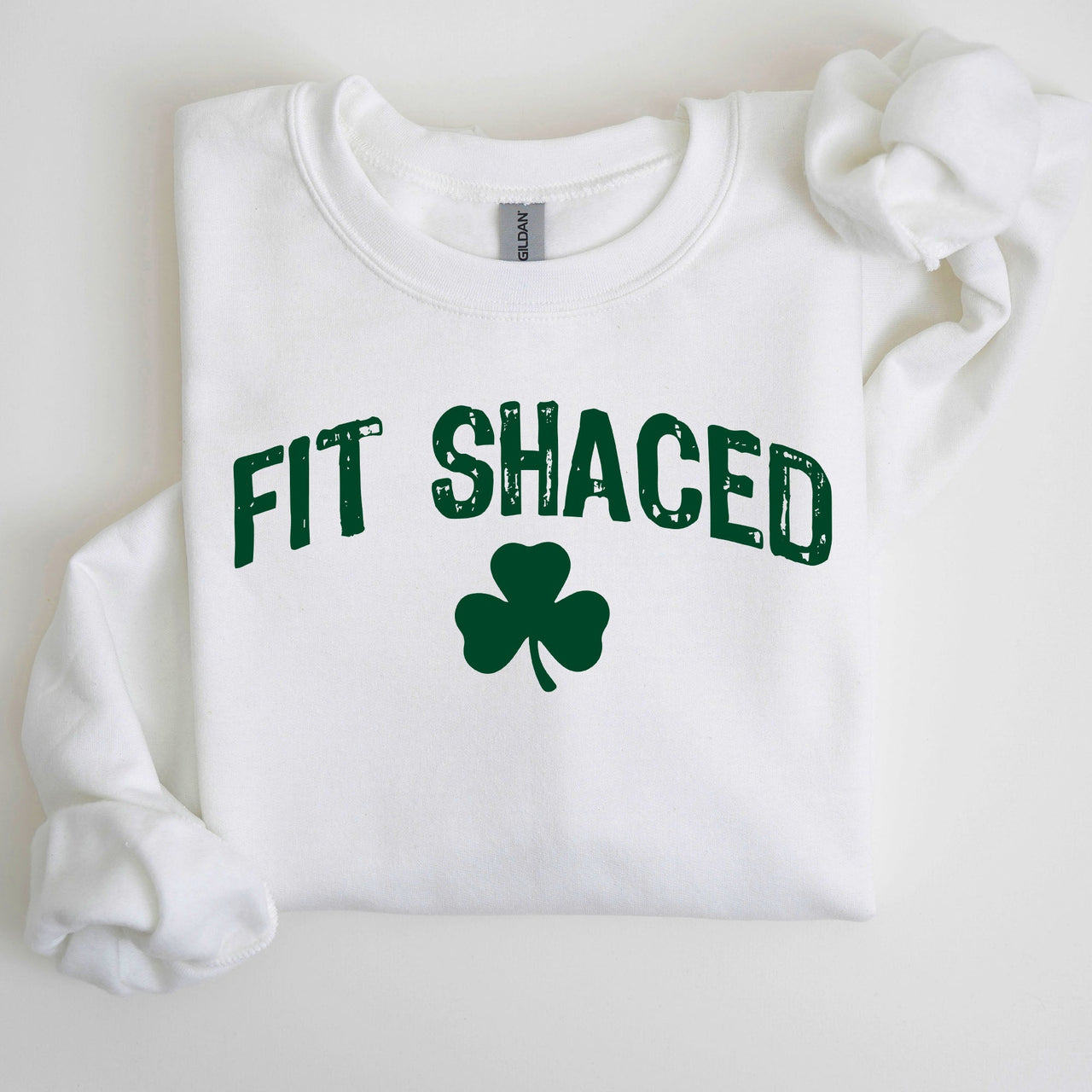 Fit Shaced Irish St Patrick's Day Clover Shamrock Lucky Charm Festive Sweatshirt