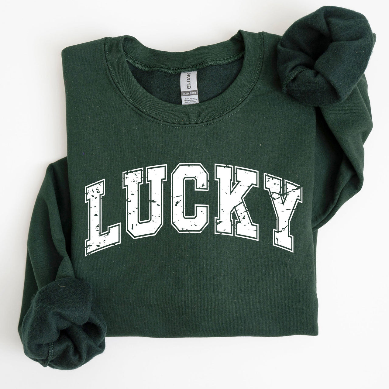 Lucky St Patrick's Day Coquette Bow Clover Shamrock Irish Lucky Charm Sweatshirt