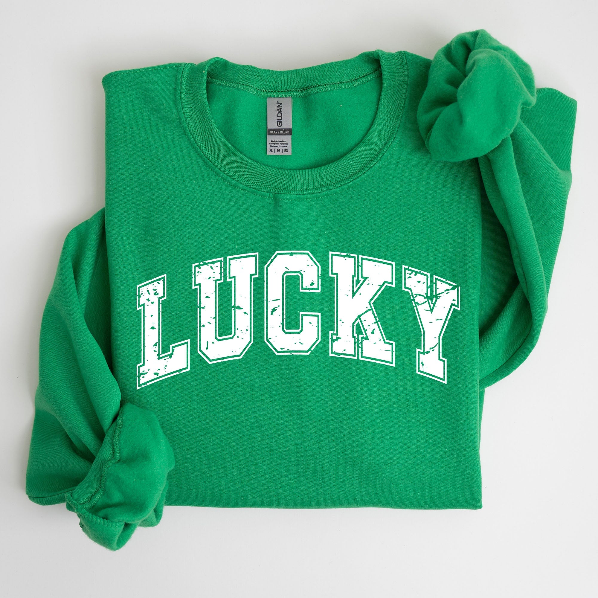 Lucky St Patrick's Day Coquette Bow Clover Shamrock Irish Lucky Charm Sweatshirt