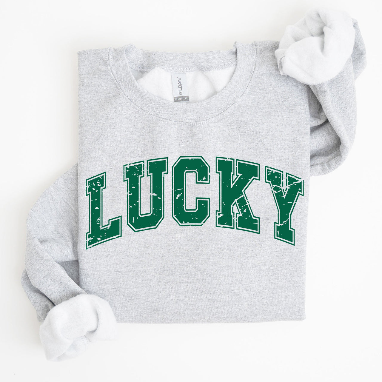 Lucky St Patrick's Day Coquette Bow Clover Shamrock Irish Lucky Charm Sweatshirt