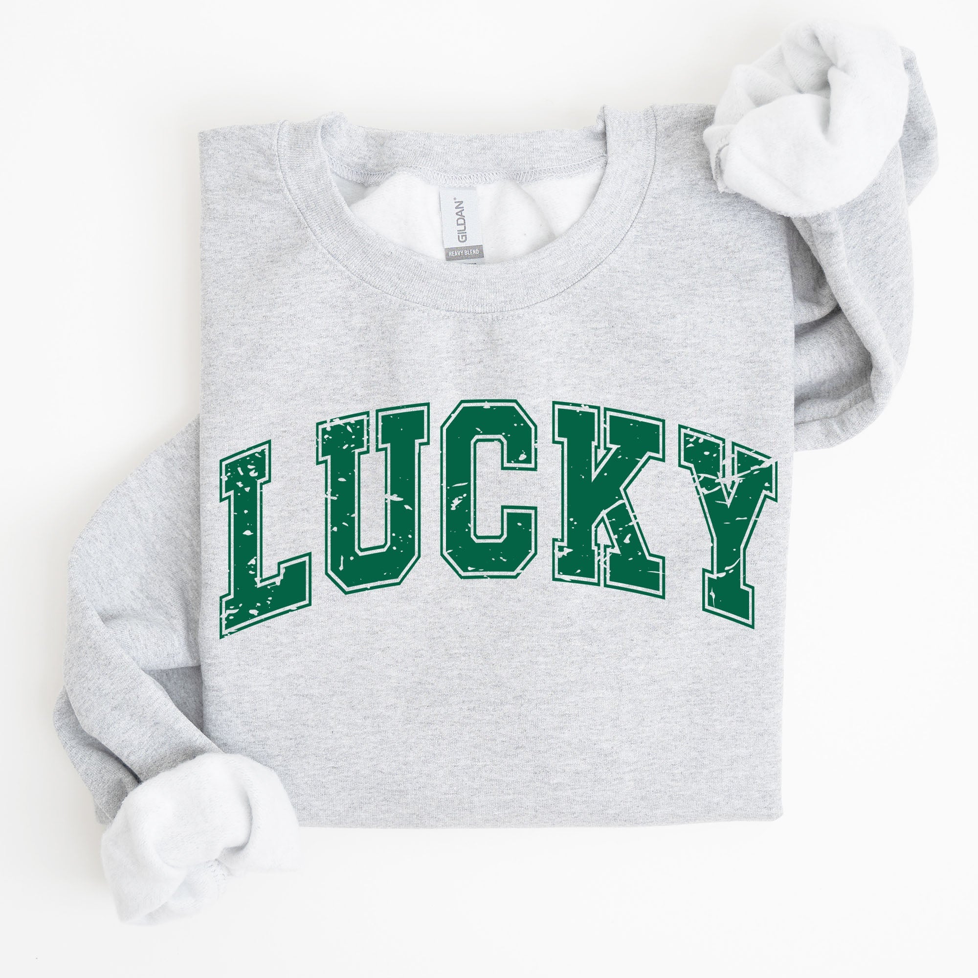 Lucky St Patrick's Day Coquette Bow Clover Shamrock Irish Lucky Charm Sweatshirt