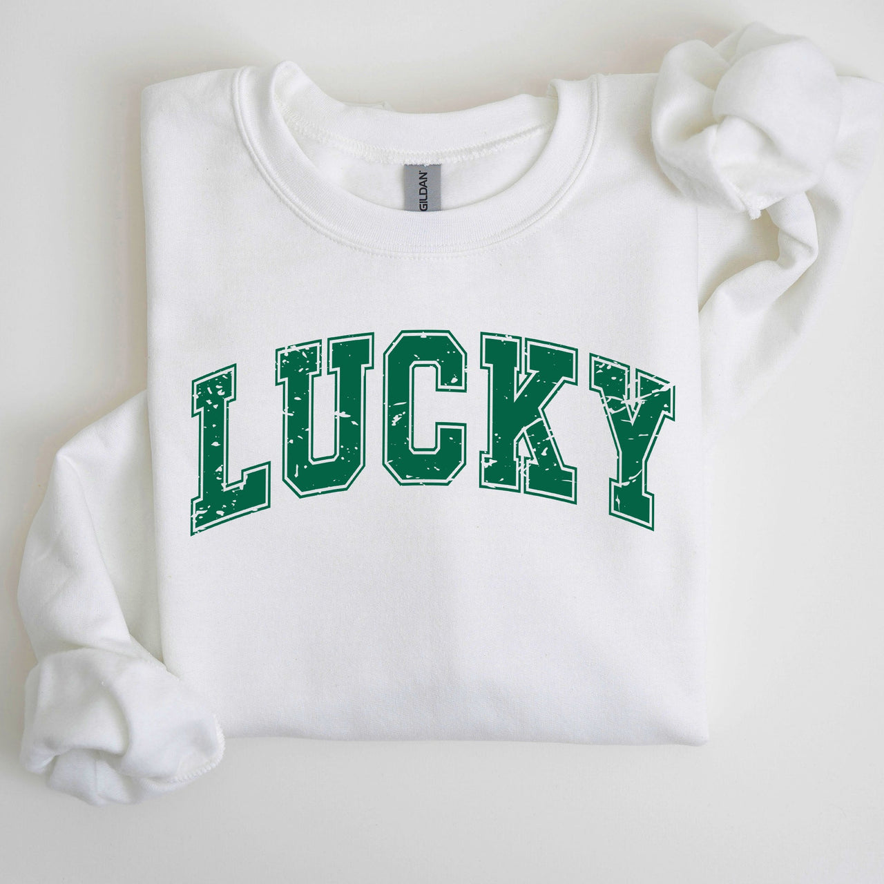 Lucky St Patrick's Day Coquette Bow Clover Shamrock Irish Lucky Charm Sweatshirt