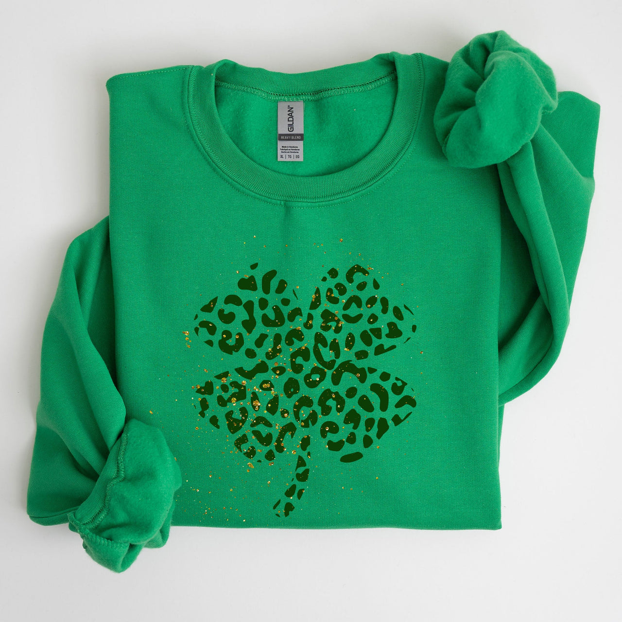 Shamrock Clover St Patrick's Day Lucky Charm Coquette Bow Irish Pride Keepsake Sweatshirt