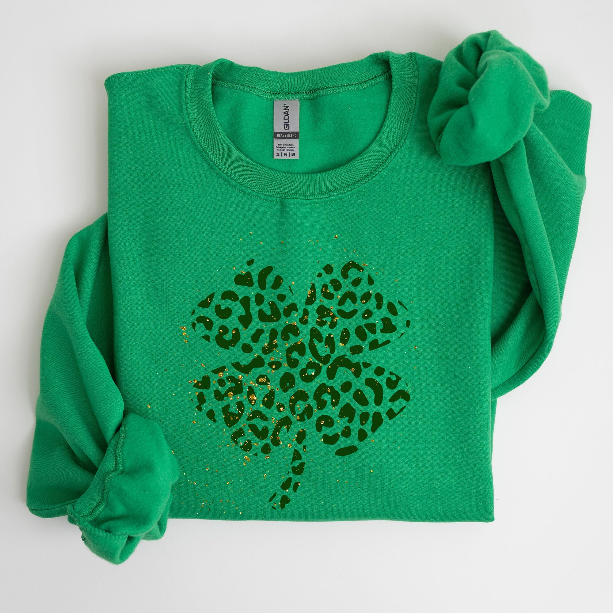Shamrock Clover St Patrick's Day Lucky Charm Coquette Bow Irish Pride Keepsake Sweatshirt