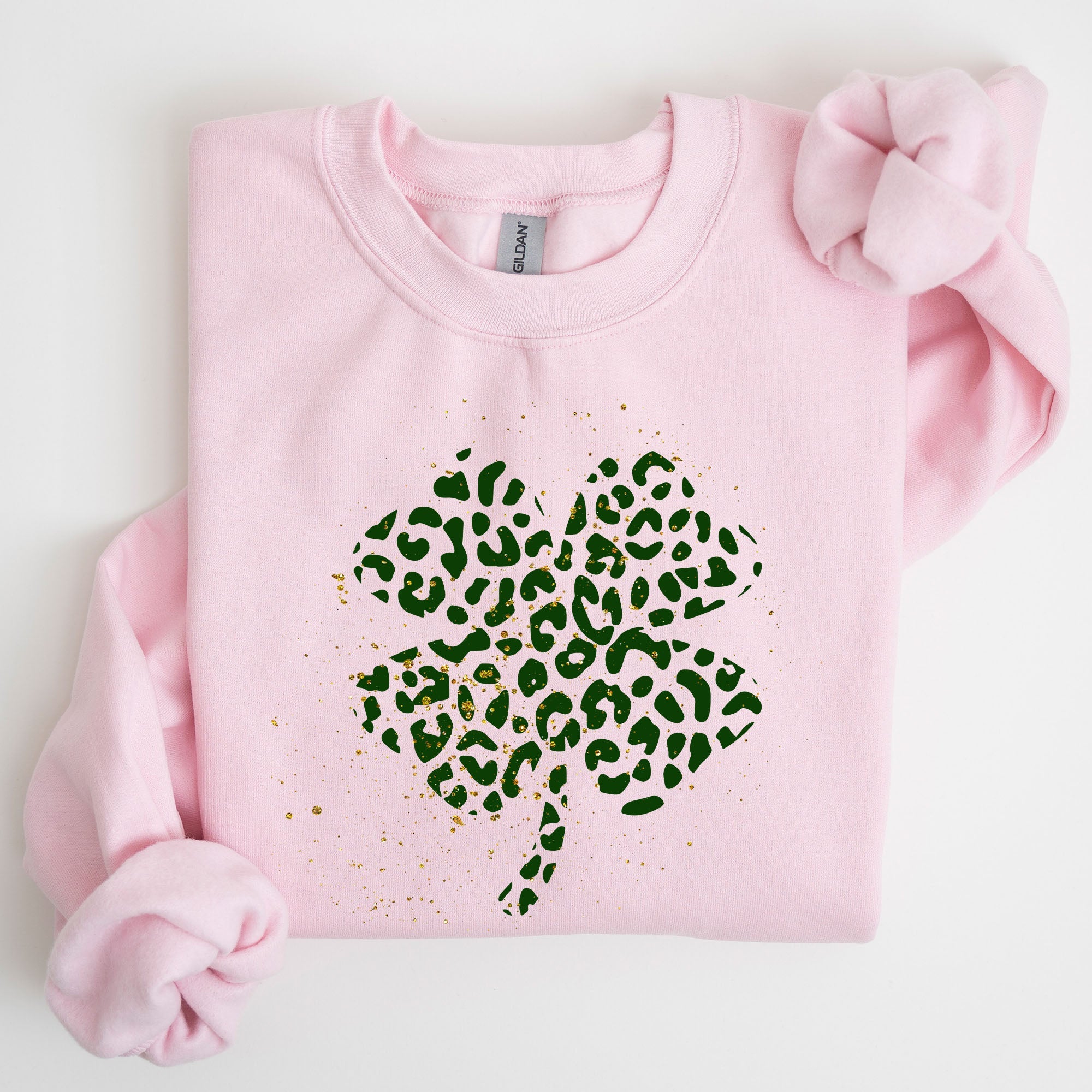Shamrock Clover St Patrick's Day Lucky Charm Coquette Bow Irish Pride Keepsake Sweatshirt