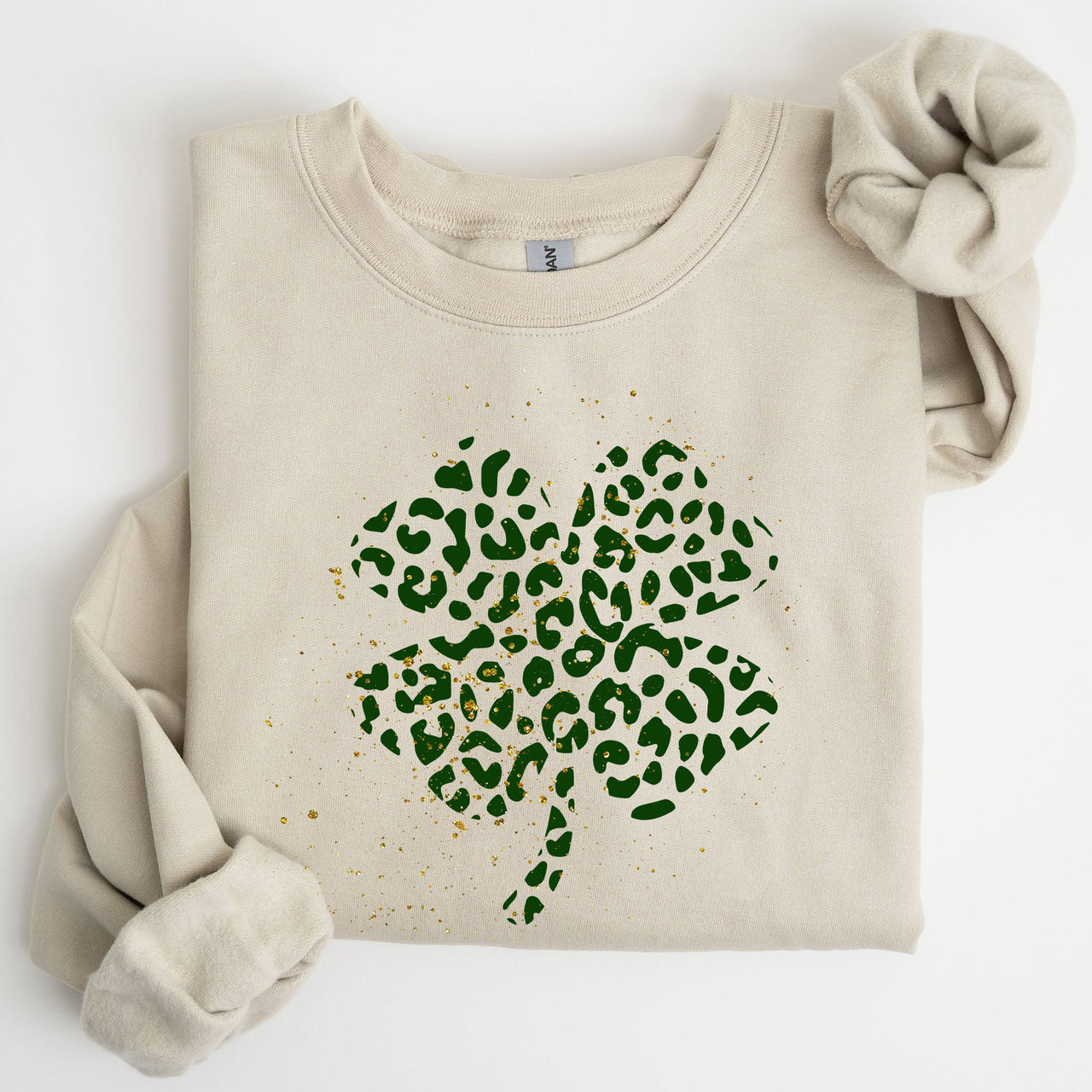 Shamrock Clover St Patrick's Day Lucky Charm Coquette Bow Irish Pride Keepsake Sweatshirt