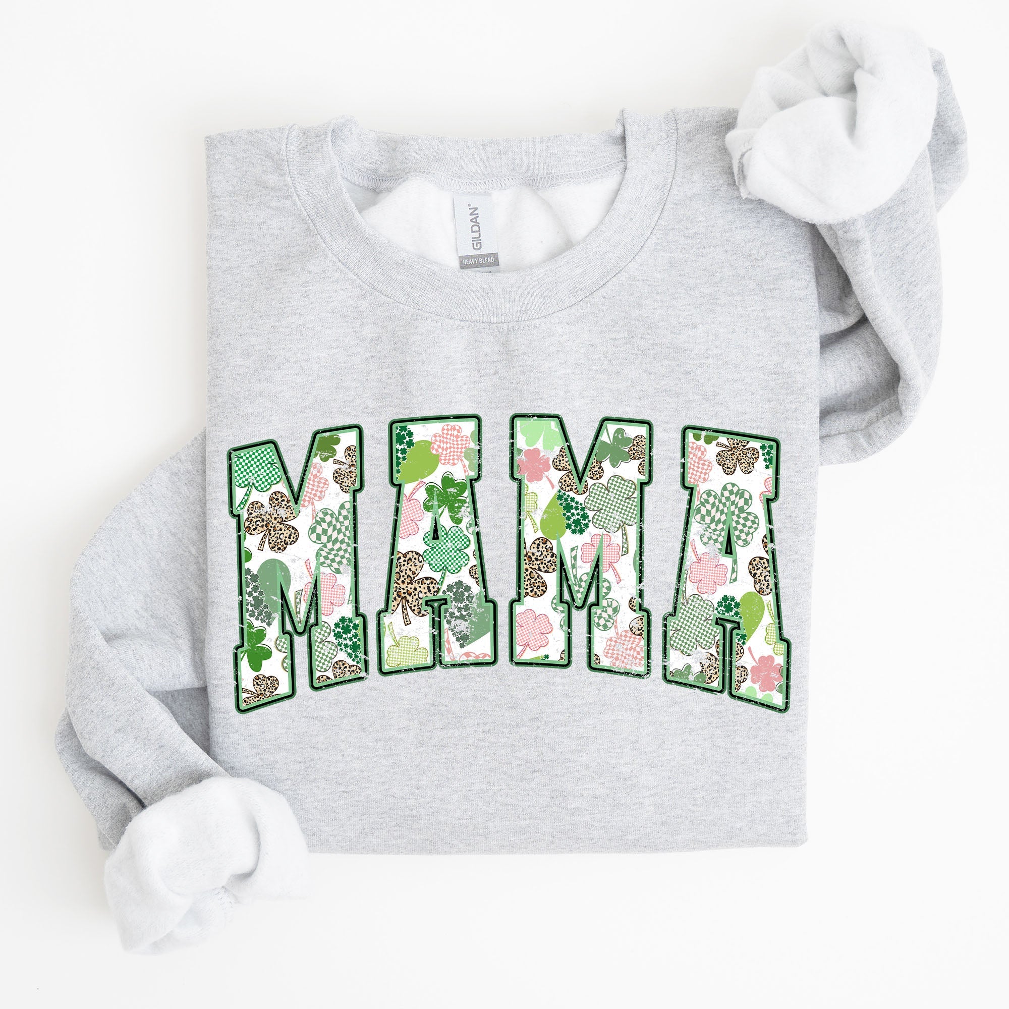 Classic Mama Vintage St Patrick's Day Clover Shamrock Lucky Irish Lucky Charm Sweatshirt
