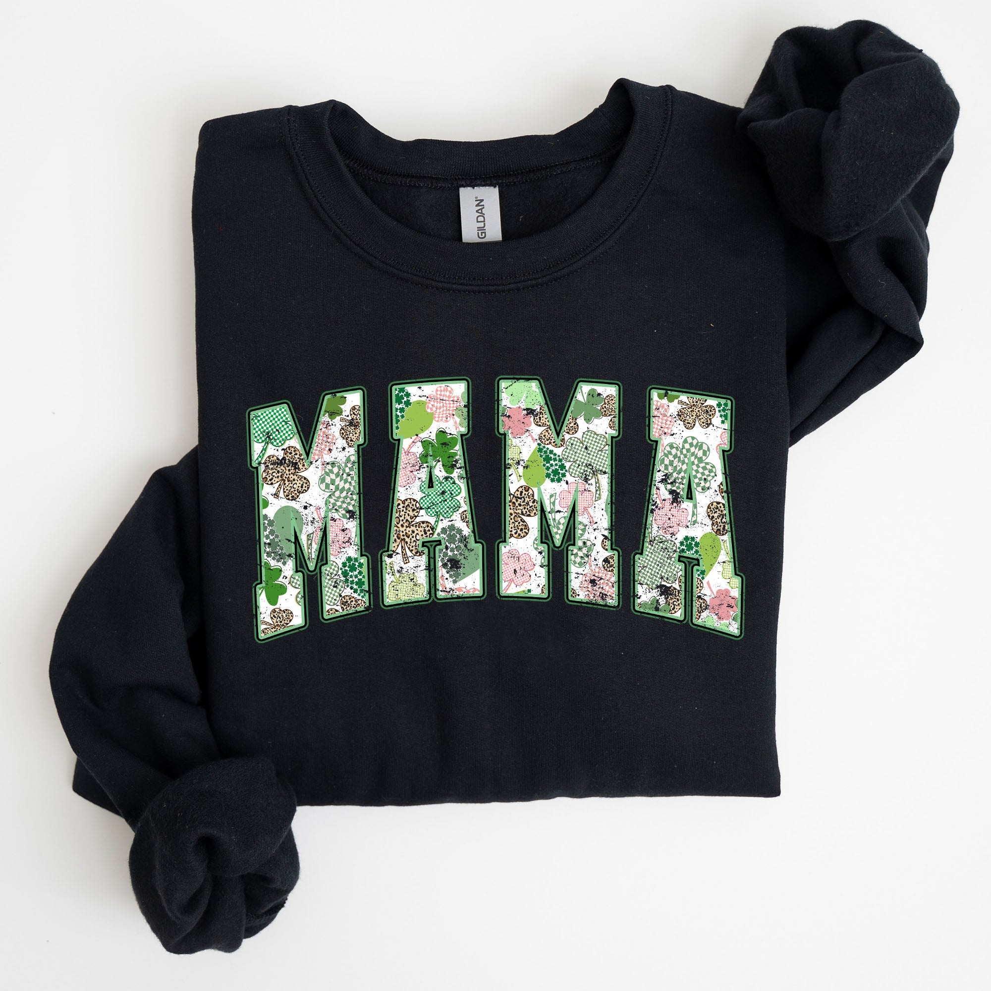 Classic Mama Vintage St Patrick's Day Clover Shamrock Lucky Irish Lucky Charm Sweatshirt