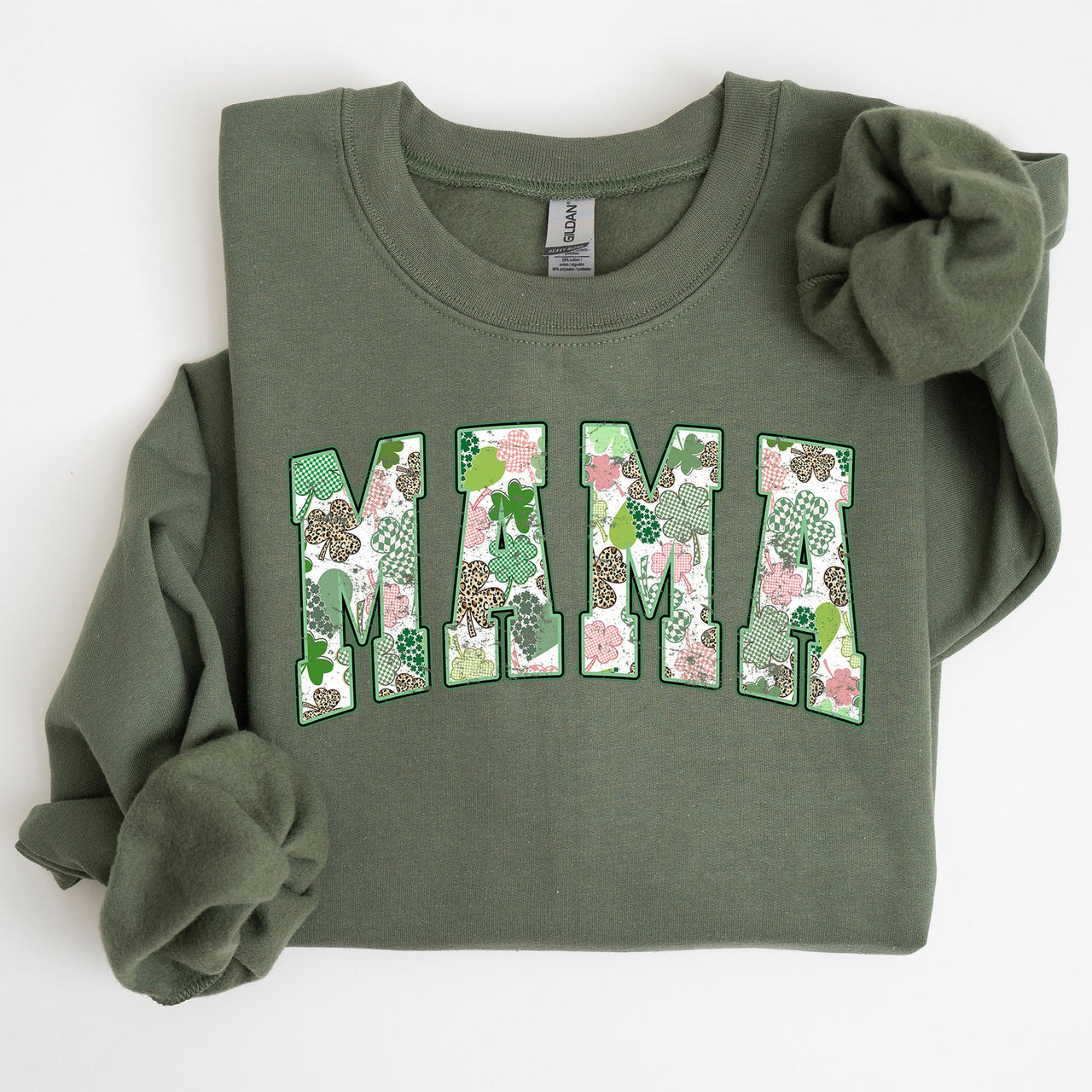 Classic Mama Vintage St Patrick's Day Clover Shamrock Lucky Irish Lucky Charm Sweatshirt