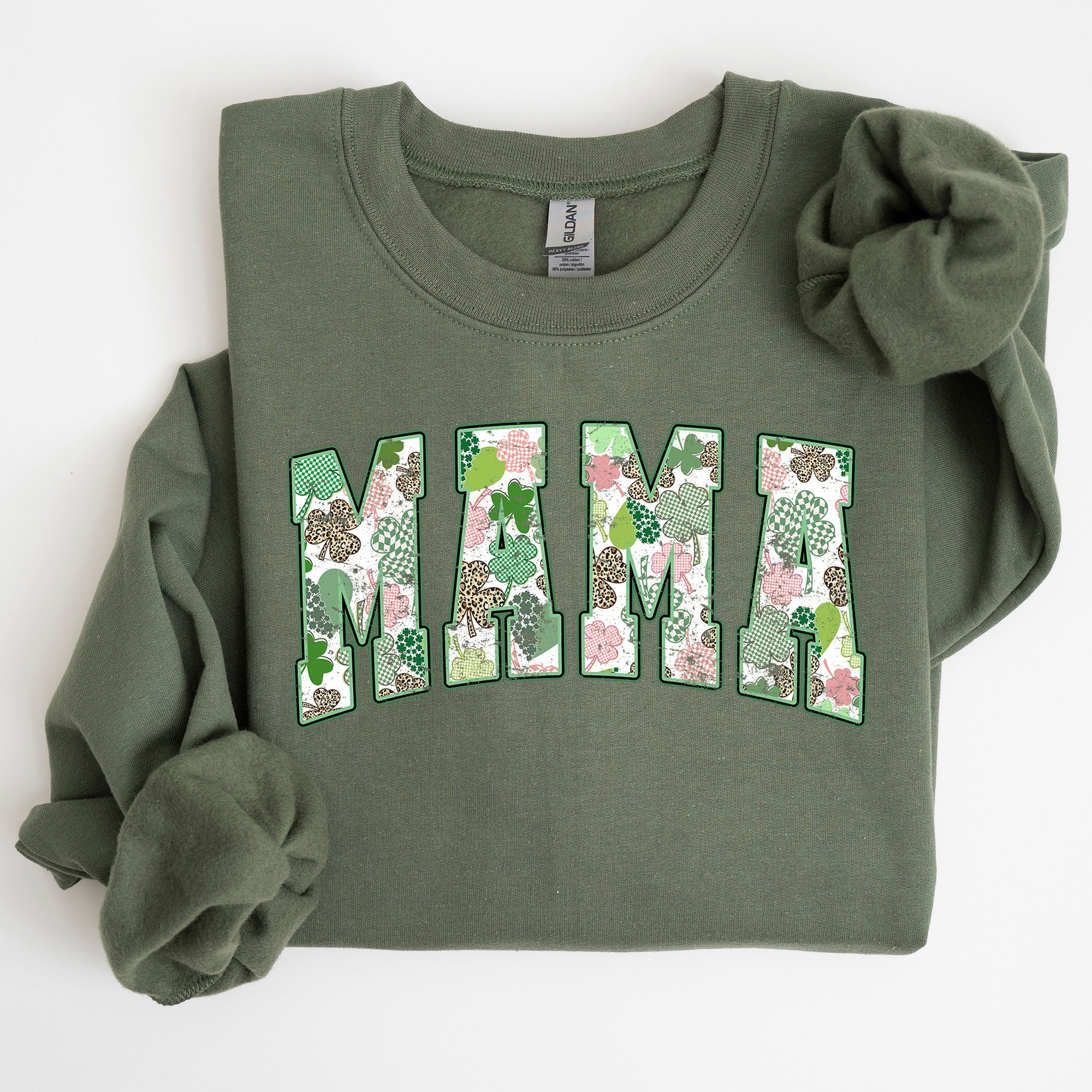 Classic Mama Vintage St Patrick's Day Clover Shamrock Lucky Irish Lucky Charm Sweatshirt