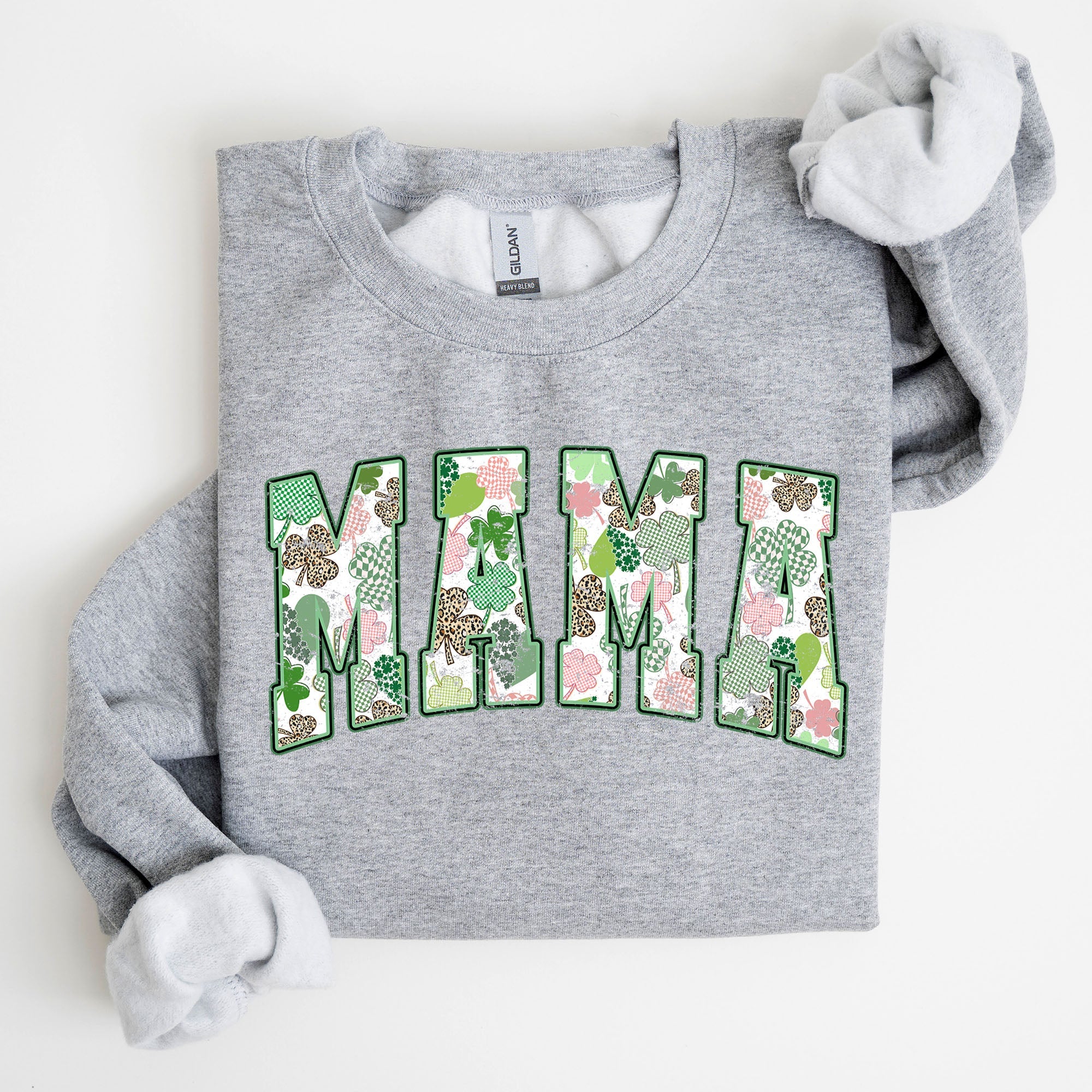 Classic Mama Vintage St Patrick's Day Clover Shamrock Lucky Irish Lucky Charm Sweatshirt