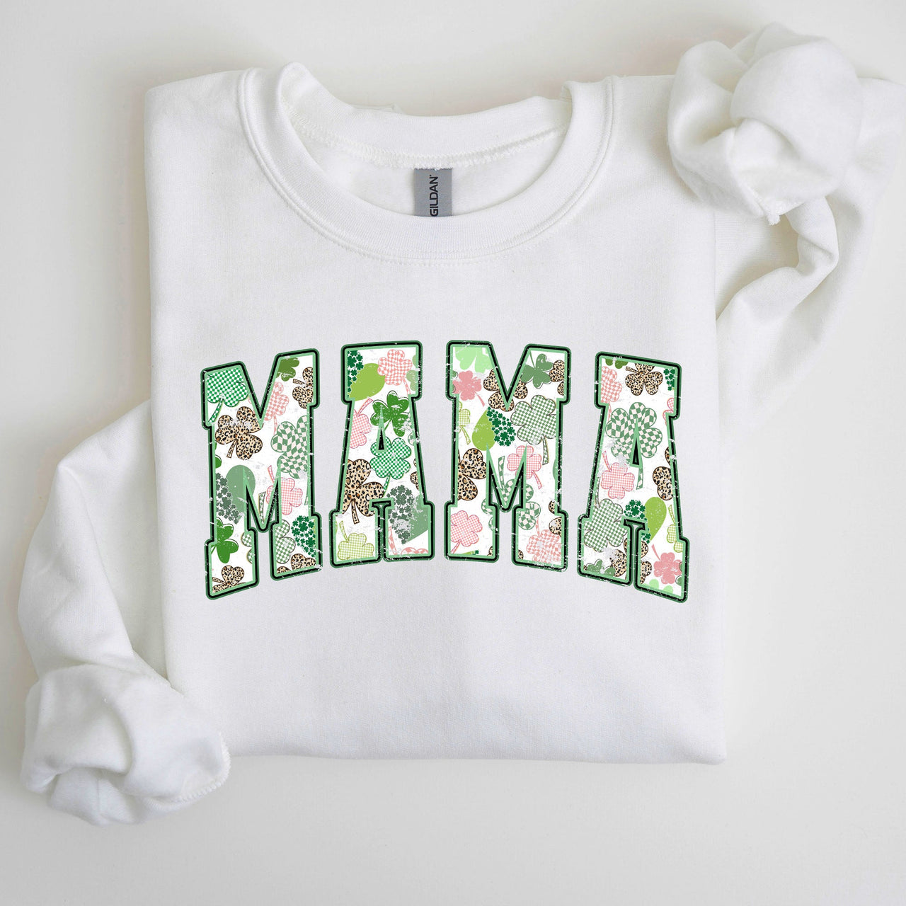 Classic Mama Vintage St Patrick's Day Clover Shamrock Lucky Irish Lucky Charm Sweatshirt
