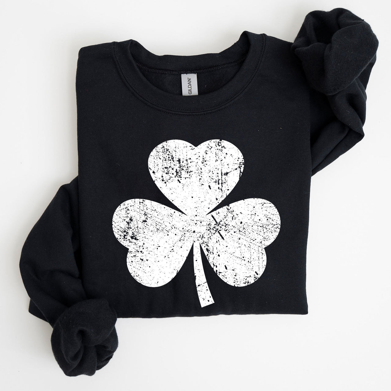 Retro Shamrock Clover Lucky Irish St Patrick's Day Charm Festive Vintage Inspired Sweatshirt