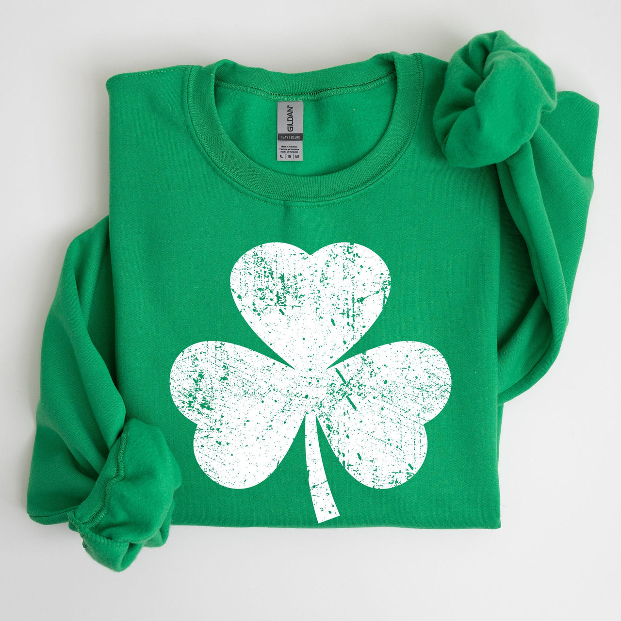 Retro Shamrock Clover Lucky Irish St Patrick's Day Charm Festive Vintage Inspired Sweatshirt