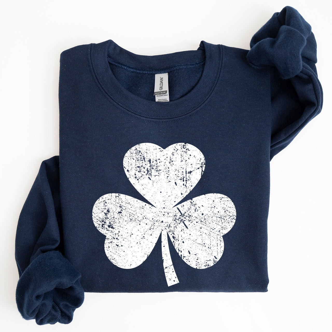 Retro Shamrock Clover Lucky Irish St Patrick's Day Charm Festive Vintage Inspired Sweatshirt