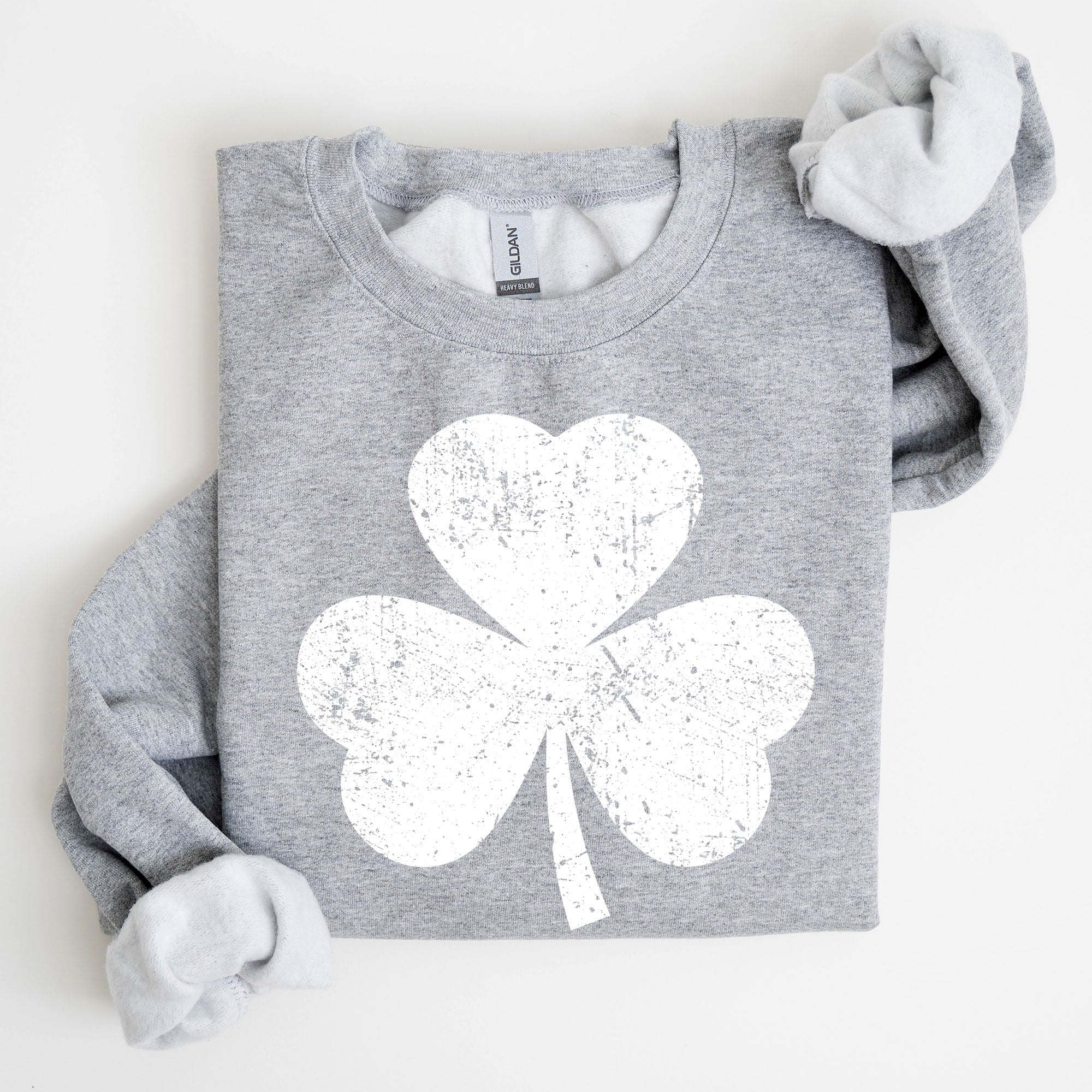 Retro Shamrock Clover Lucky Irish St Patrick's Day Charm Festive Vintage Inspired Sweatshirt