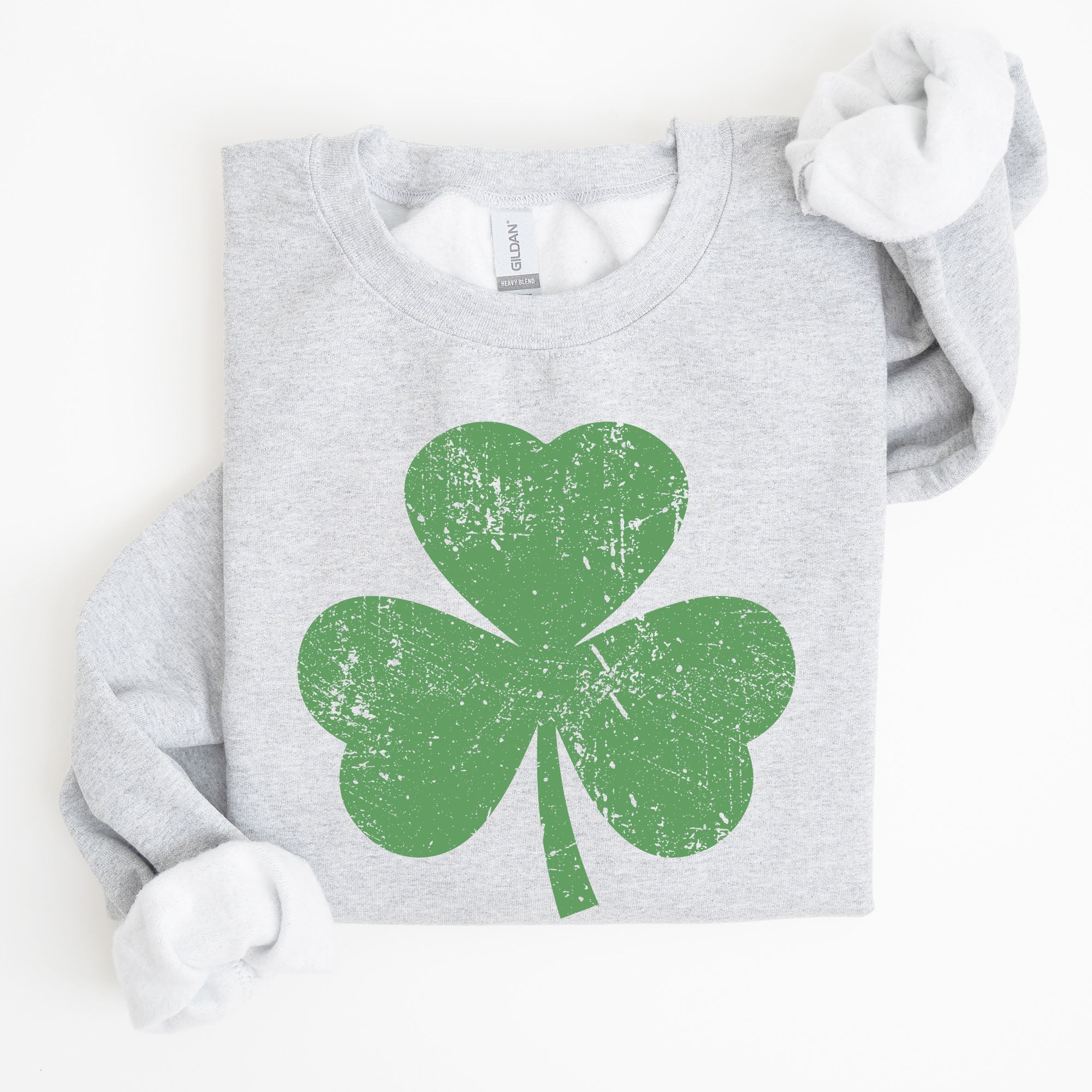 Retro Shamrock Clover Lucky Irish St Patrick's Day Charm Festive Vintage Inspired Sweatshirt