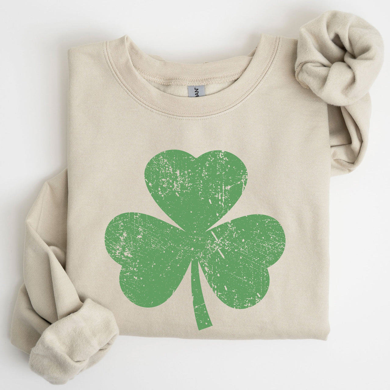 Retro Shamrock Clover Lucky Irish St Patrick's Day Charm Festive Vintage Inspired Sweatshirt