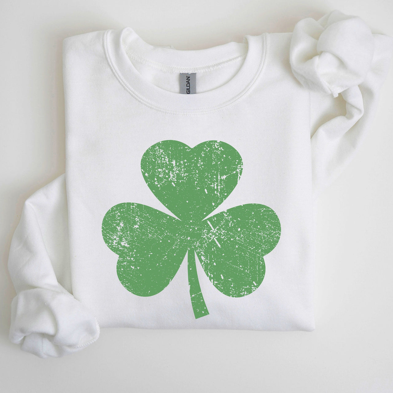 Retro Shamrock Clover Lucky Irish St Patrick's Day Charm Festive Vintage Inspired Sweatshirt