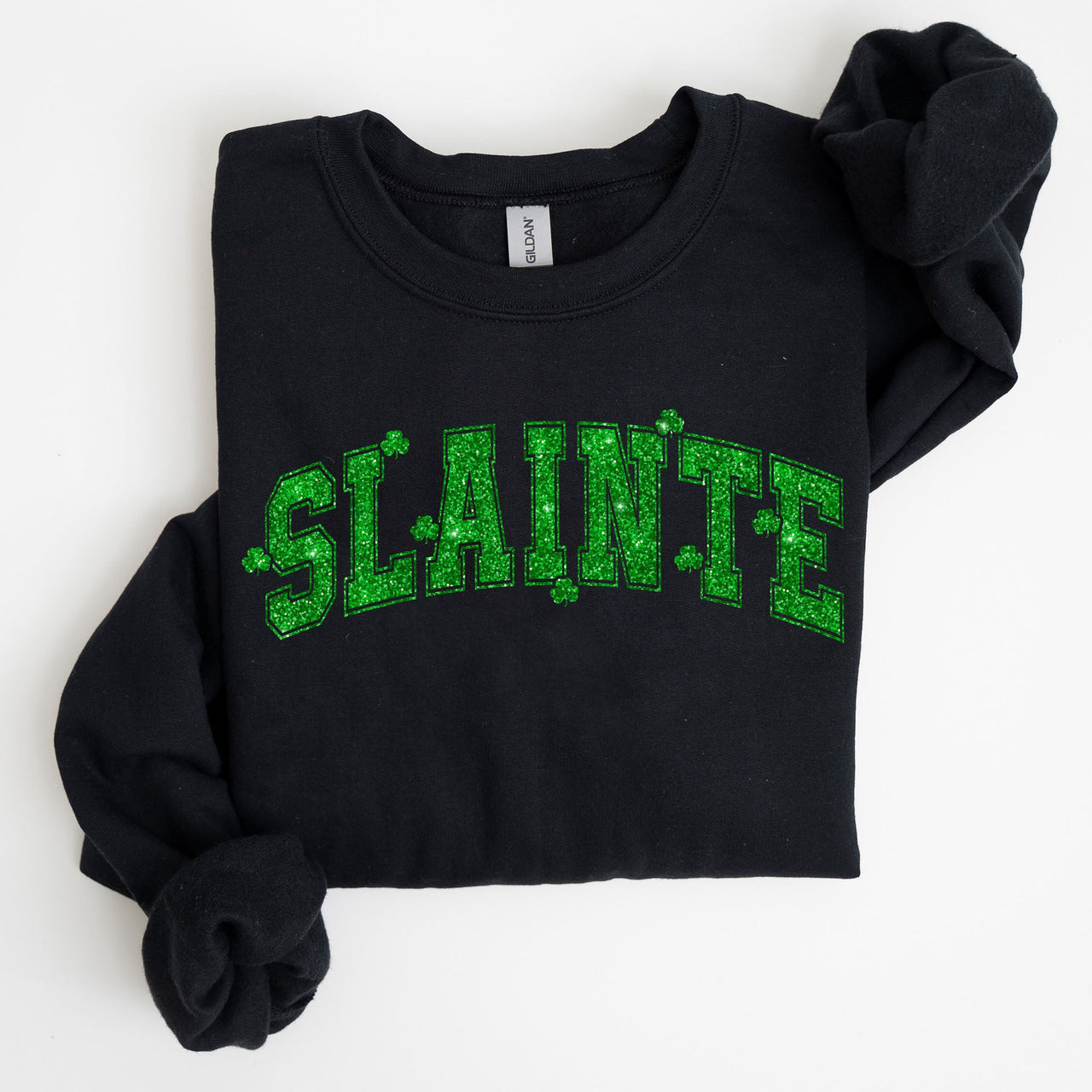 Slainte Shamrock Clover Lucky Irish Lucky Charm Retro St Patrick's Day Sweatshirt
