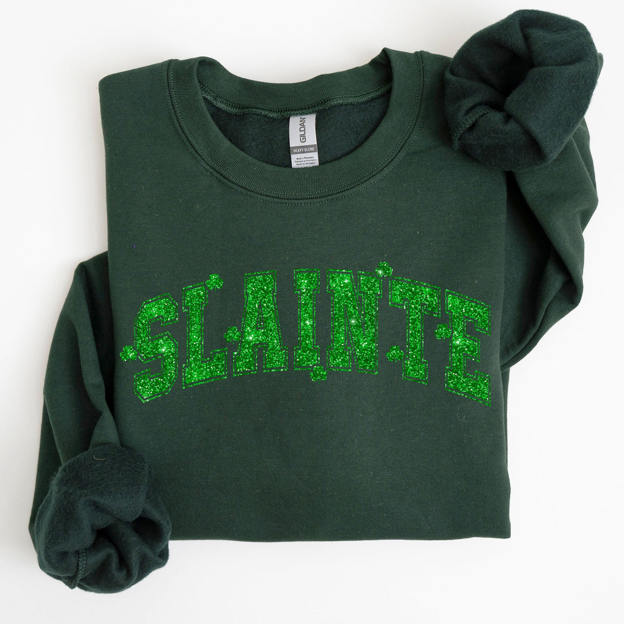 Slainte Shamrock Clover Lucky Irish Lucky Charm Retro St Patrick's Day Sweatshirt