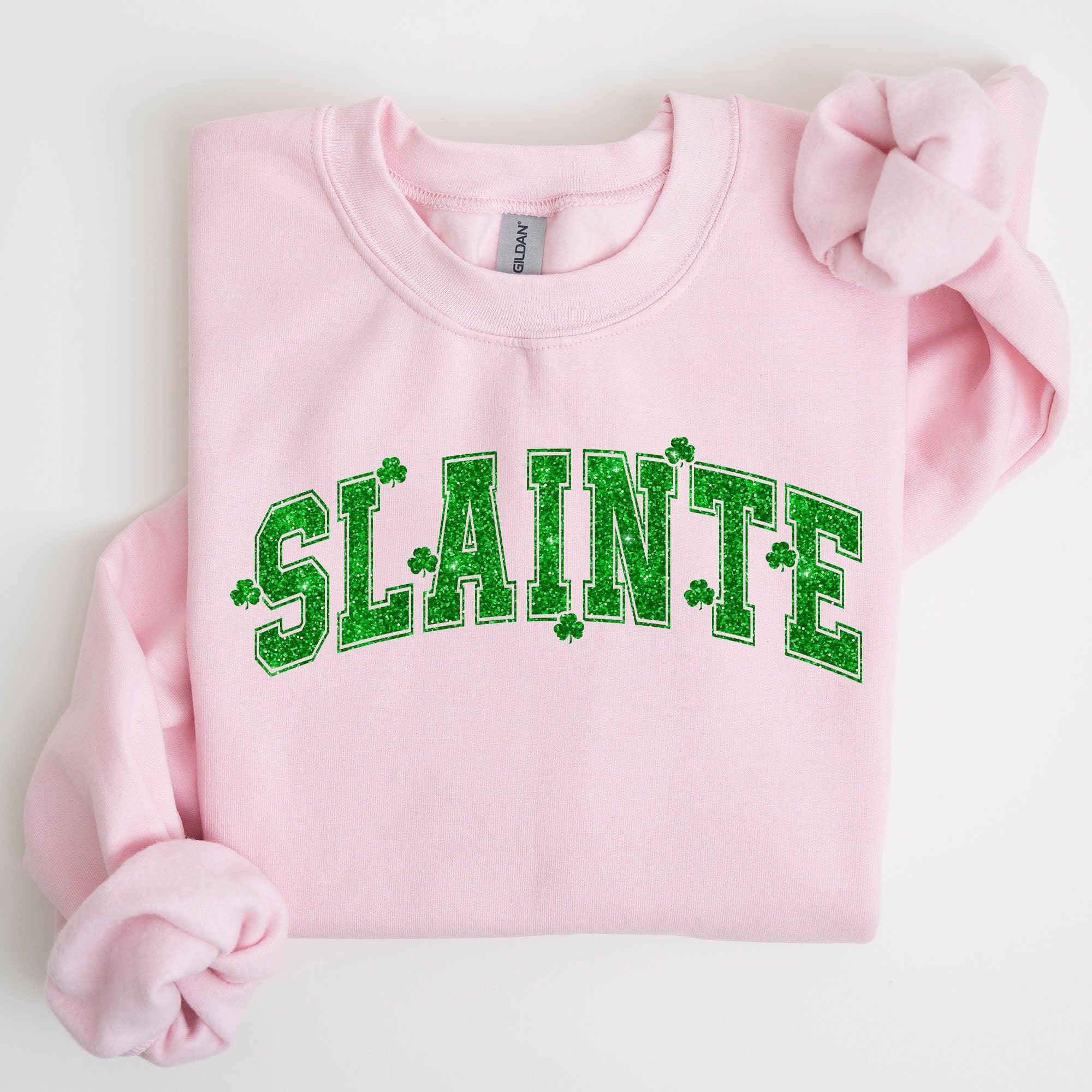 Slainte Shamrock Clover Lucky Irish Lucky Charm Retro St Patrick's Day Sweatshirt