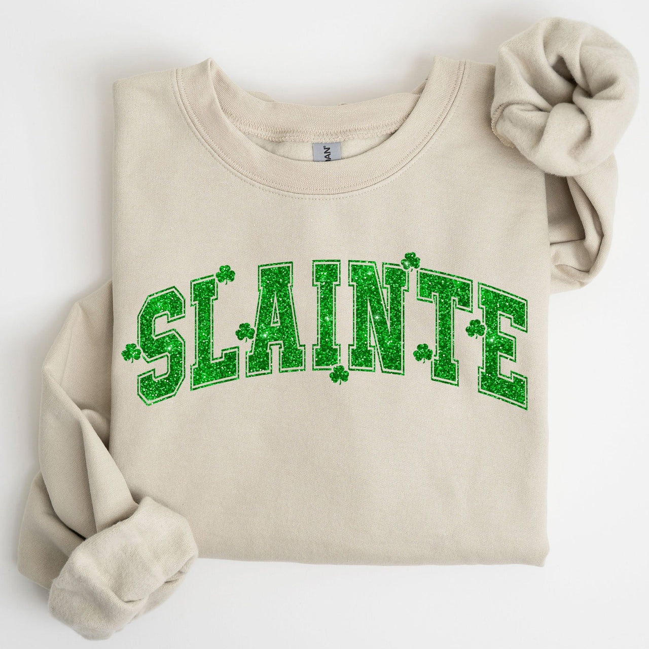 Slainte Shamrock Clover Lucky Irish Lucky Charm Retro St Patrick's Day Sweatshirt
