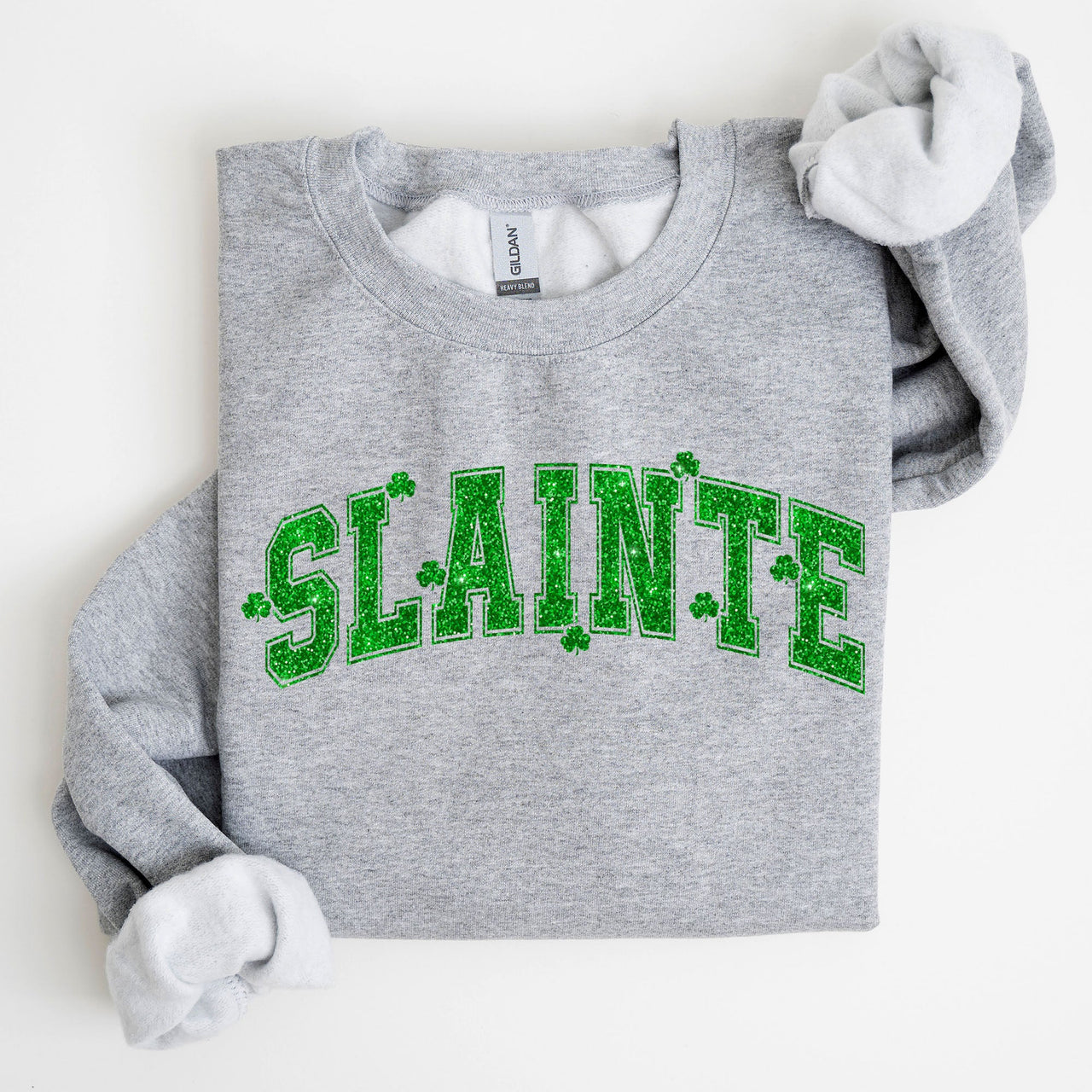 Slainte Shamrock Clover Lucky Irish Lucky Charm Retro St Patrick's Day Sweatshirt