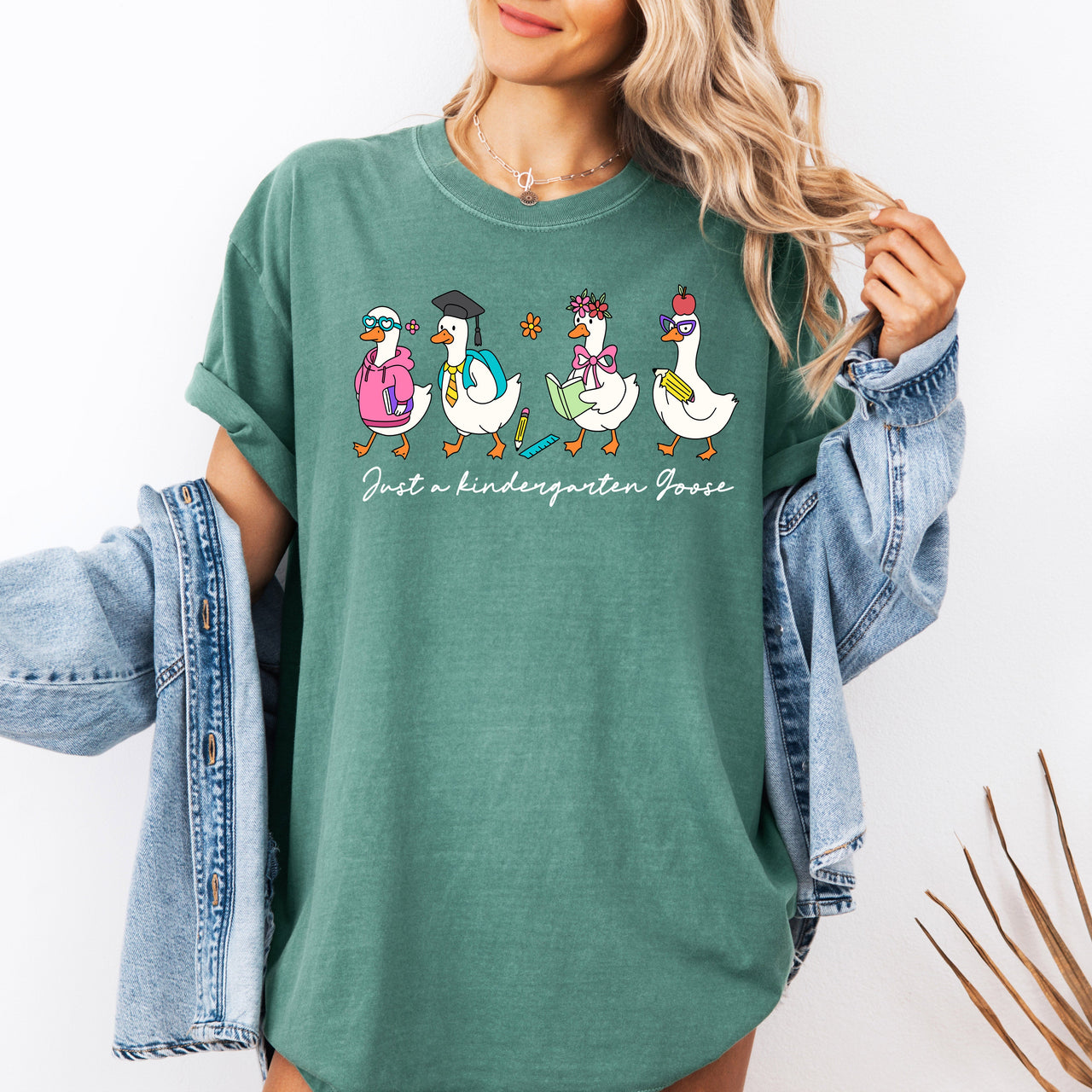 Just A Fourth Grade Goose Teacher Back To School First Day Edition Comfort Colors Tee