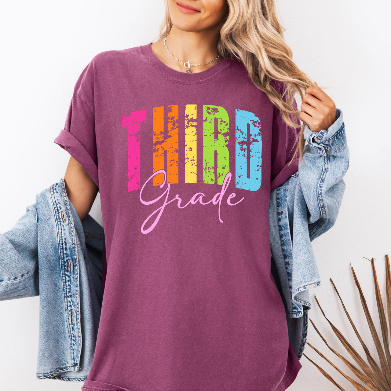 Third Grade Retro Teacher Back To School First Day Of School Cute Teacher Appreciation Comfort Colors Tee