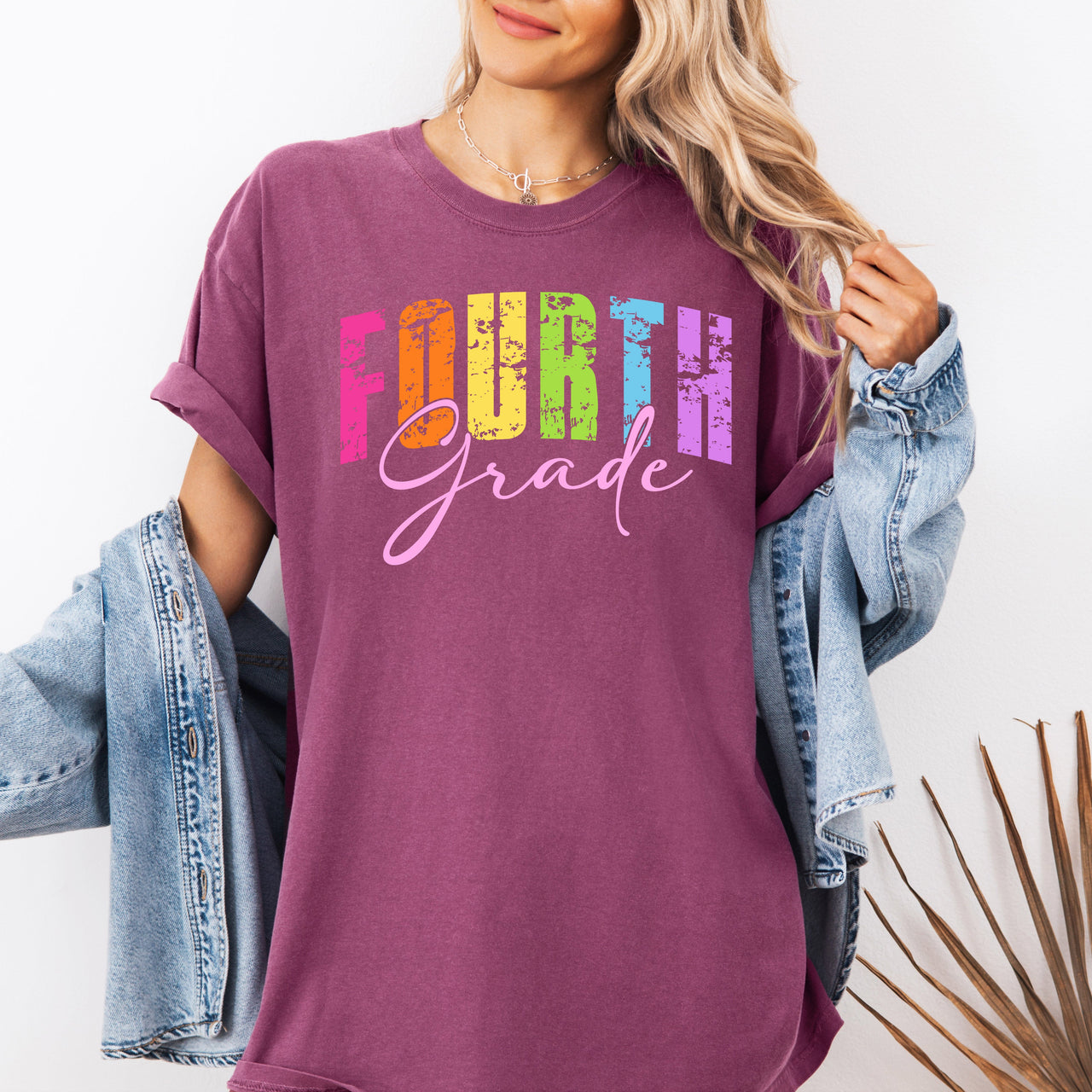 Fourth Grade Retro Teacher Back To School First Day Of School Cute Teacher Appreciation Coquette Comfort Colors Tee