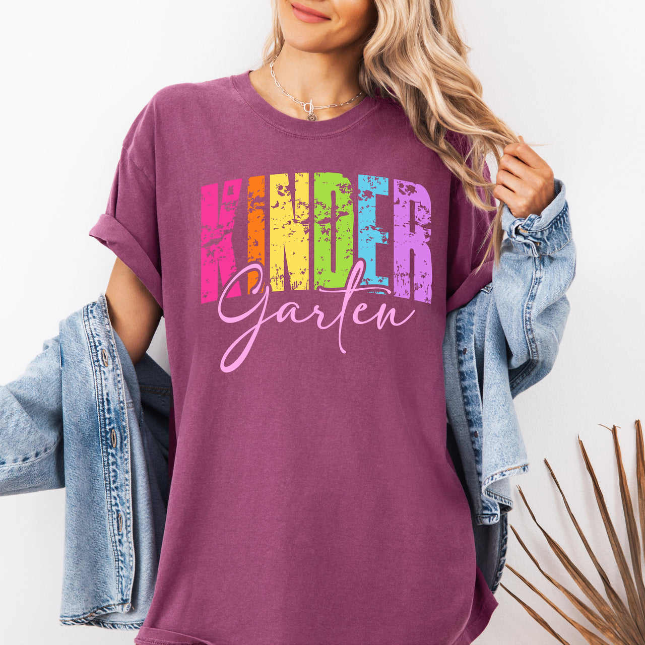 Kindergarten Retro Teacher Back To School First Day Of School Appreciation Coquette Comfort Colors Tee