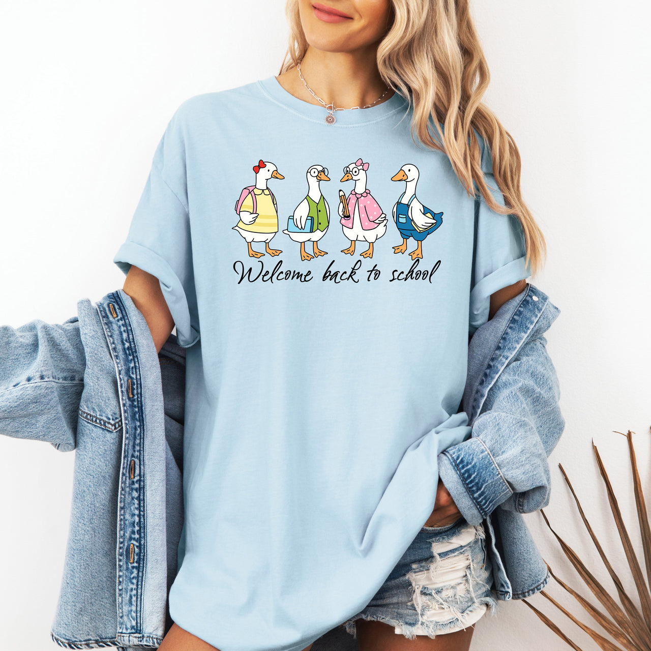Silly Goose Teacher Club Back to School First Day of School Teacher Appreciation Comfort Colors Tee