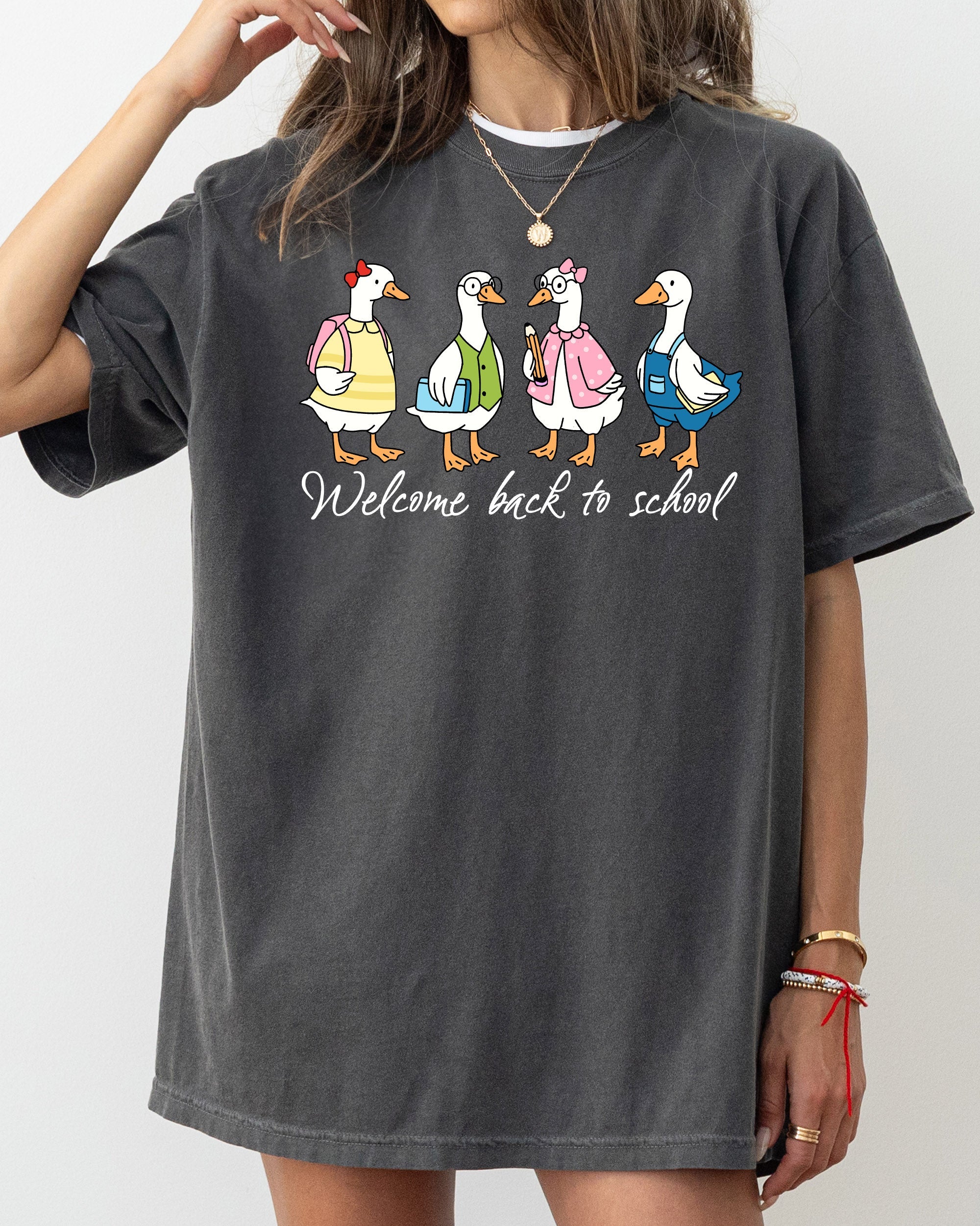 Silly Goose Teacher Club Back to School First Day of School Teacher Appreciation Comfort Colors Tee