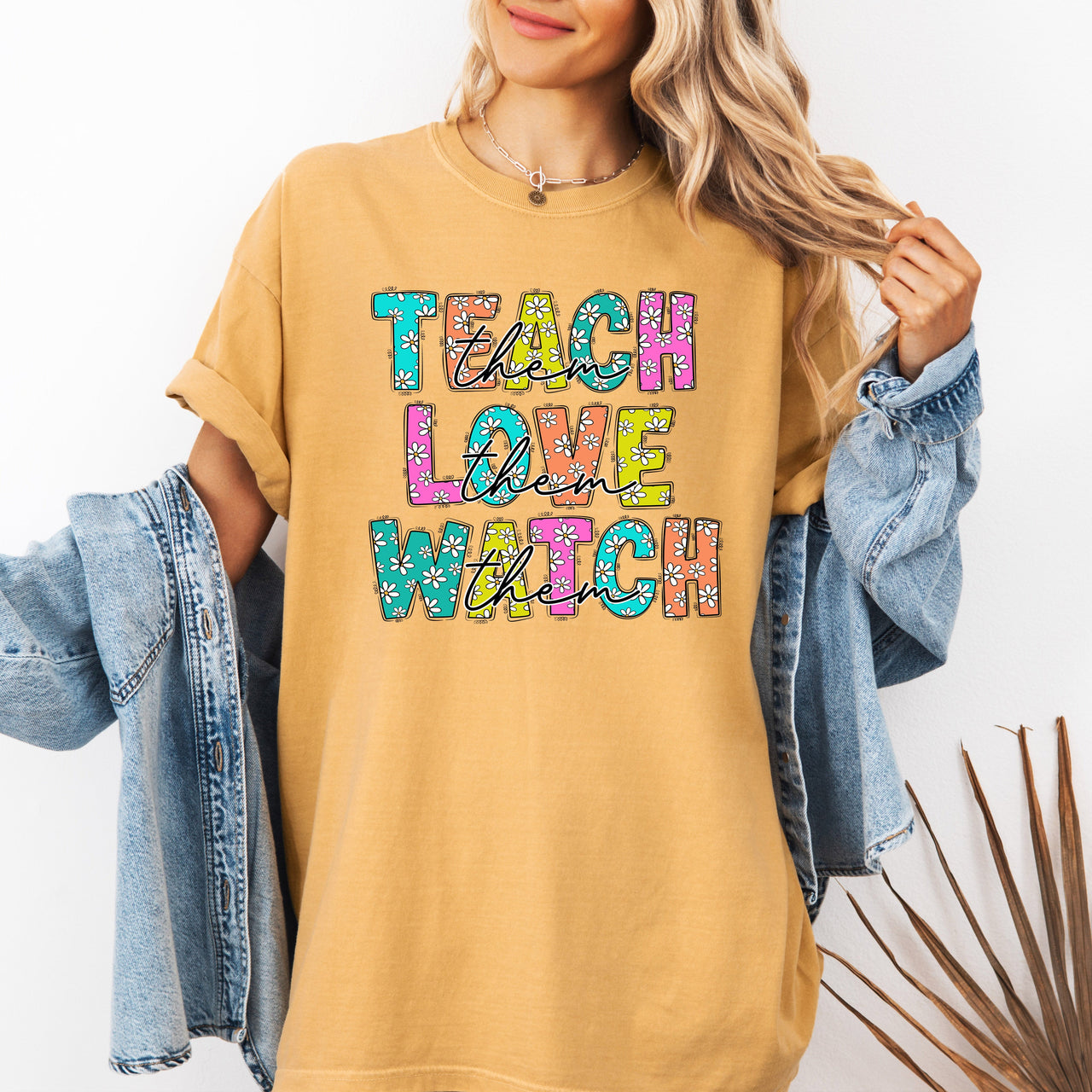 Teach Love Watch First Day Of School Teacher Appreciation Edition Comfort Colors Tee