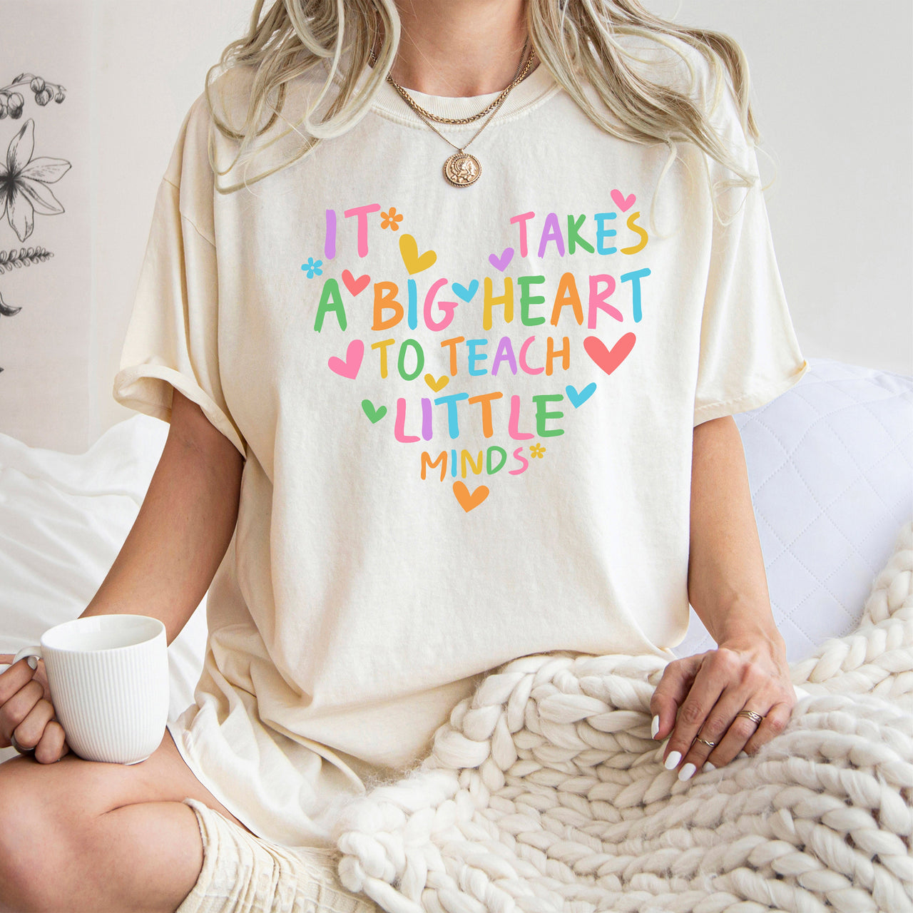 It Takes A Big Heart Teacher Back To School First Day Of School Comfort Colors Tee