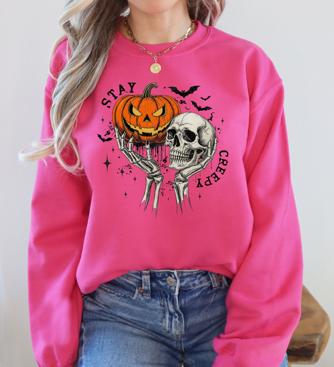 What If The Anxious Skeleton Ghost Western Vintage Halloween Spooky Graphic Sweatshirt