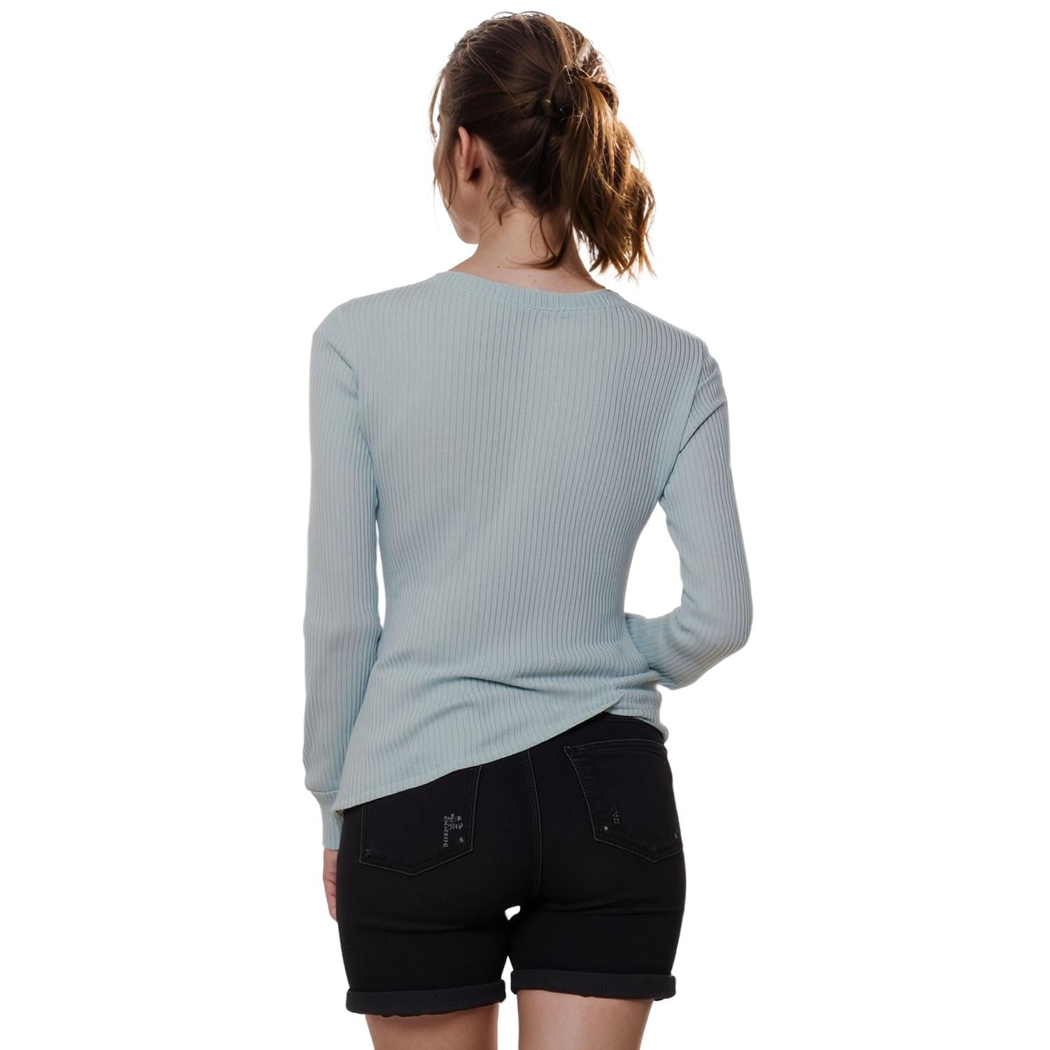 Pleione Women's Round Neck Sweater in Mint