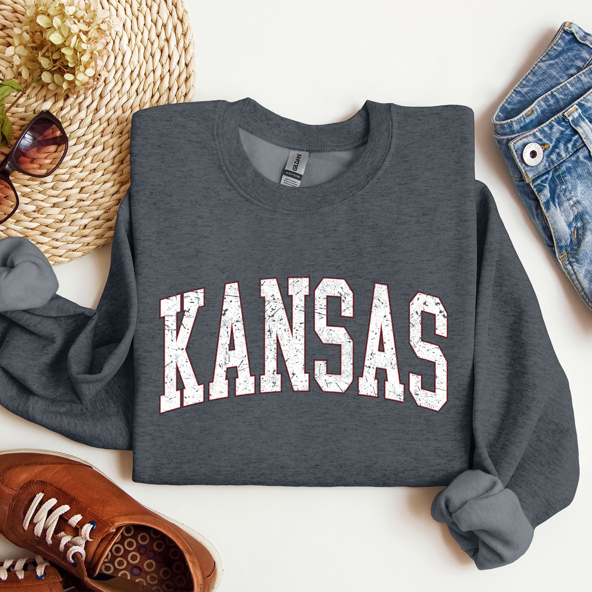 Kansas Football Game Day Tailgate Party Touchdown University College State Sweatshirt
