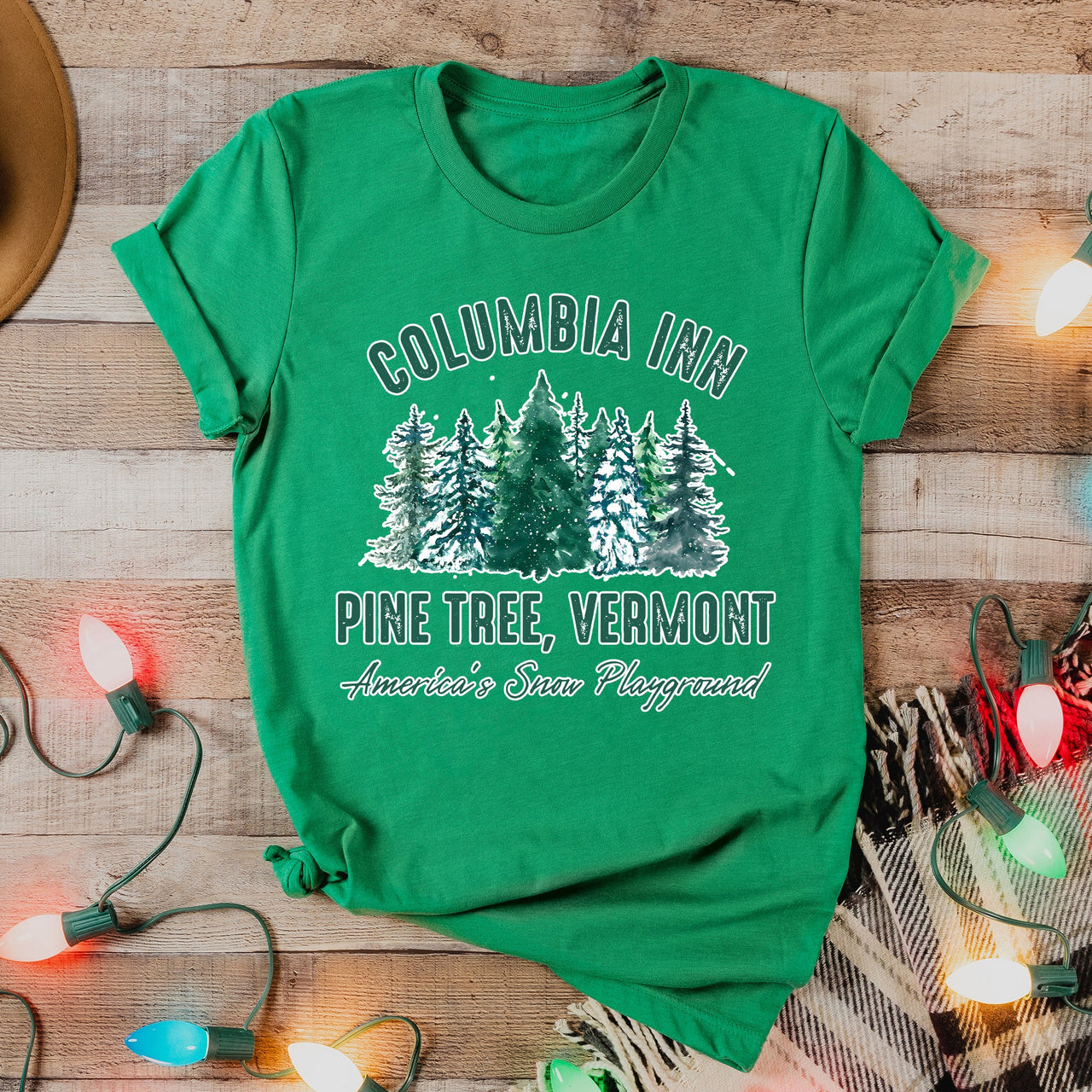 Columbia Inn White Christmas Movie Classic Musical Showtune Nostalgia Holiday Film Graphic Tee