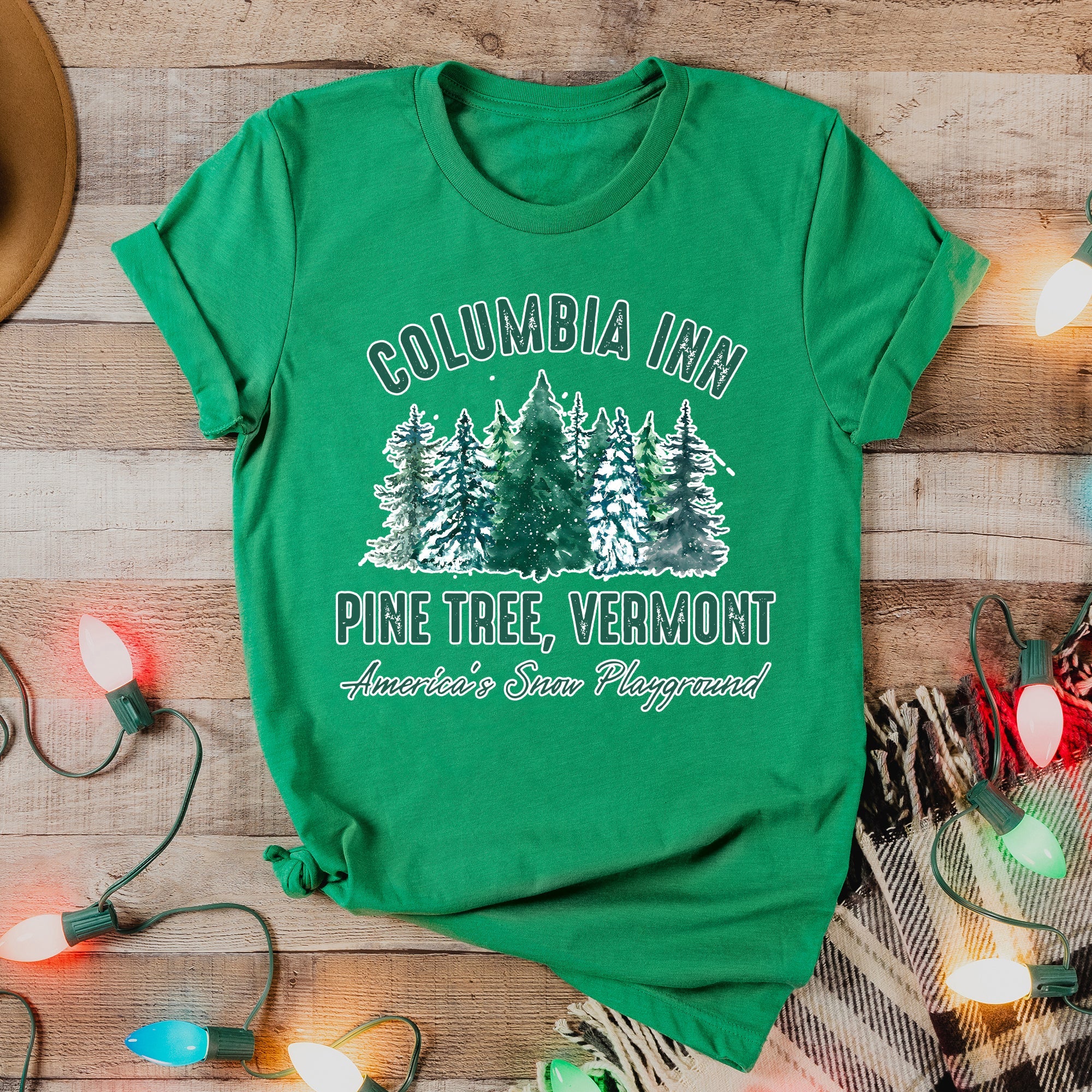 Columbia Inn White Christmas Movie Classic Musical Showtune Nostalgia Holiday Film Graphic Tee