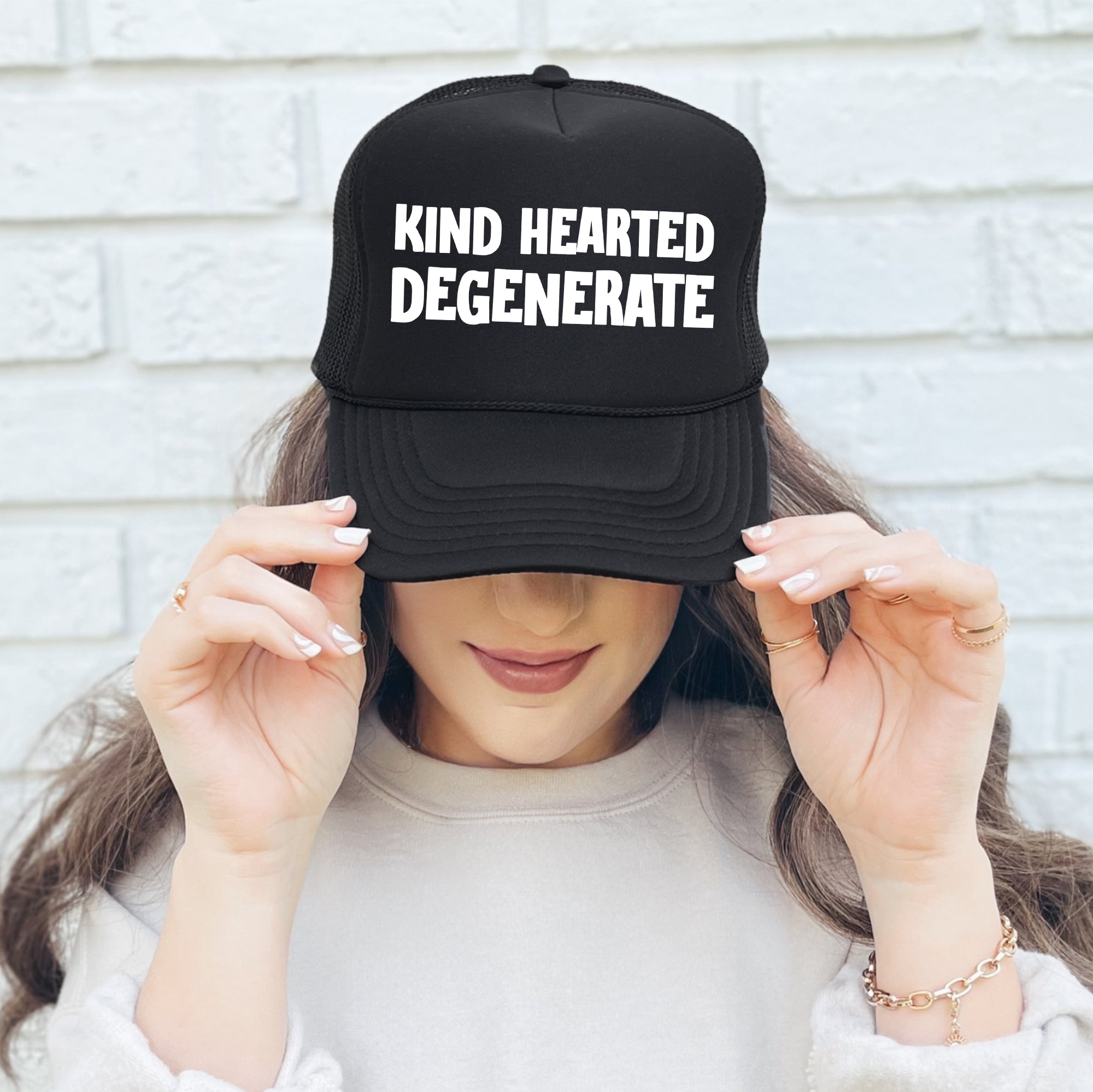 Kind Hearted Degenerate, Sassy, Funny Trucker Hat
