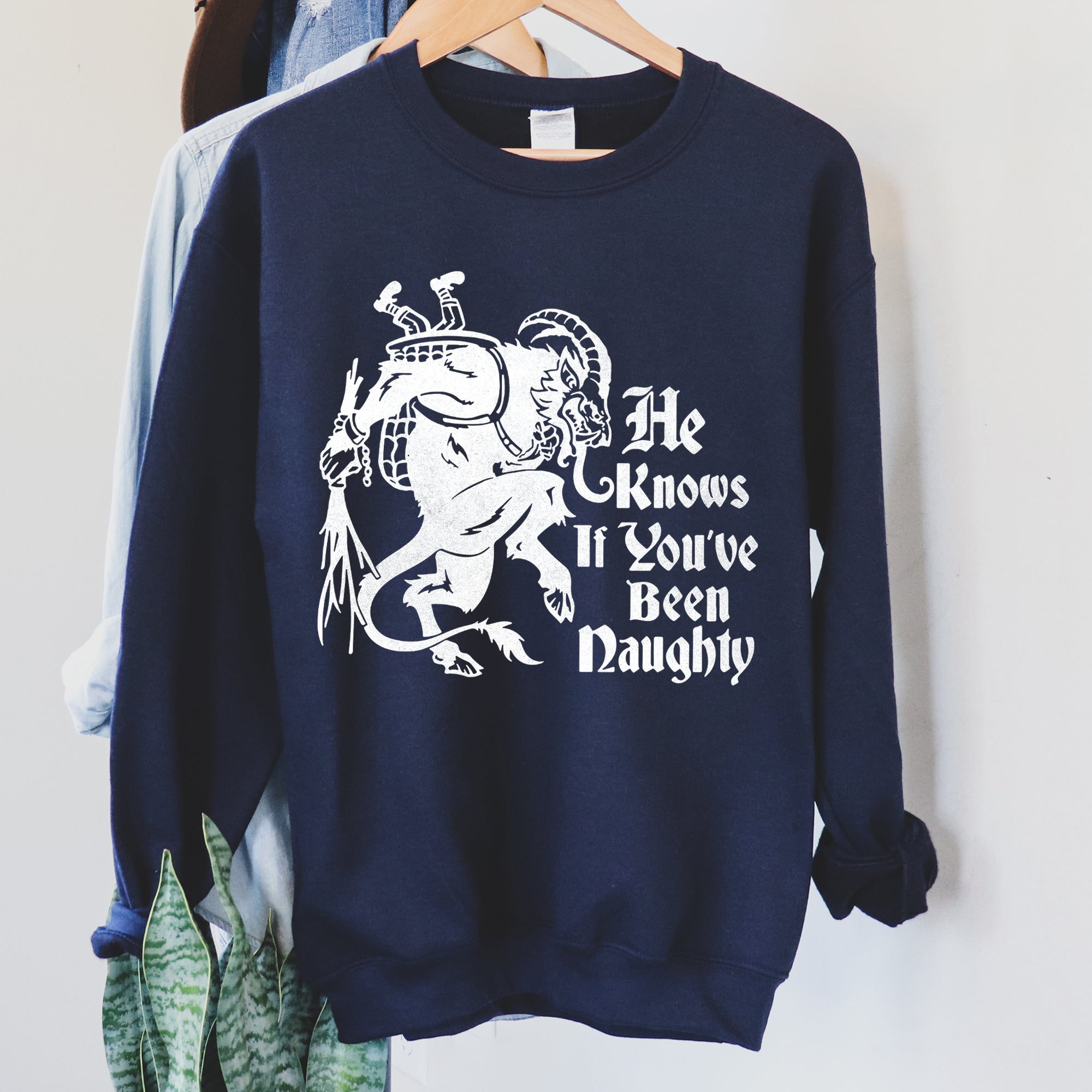 Krampus Naughty Santa Christmas Sweatshirt