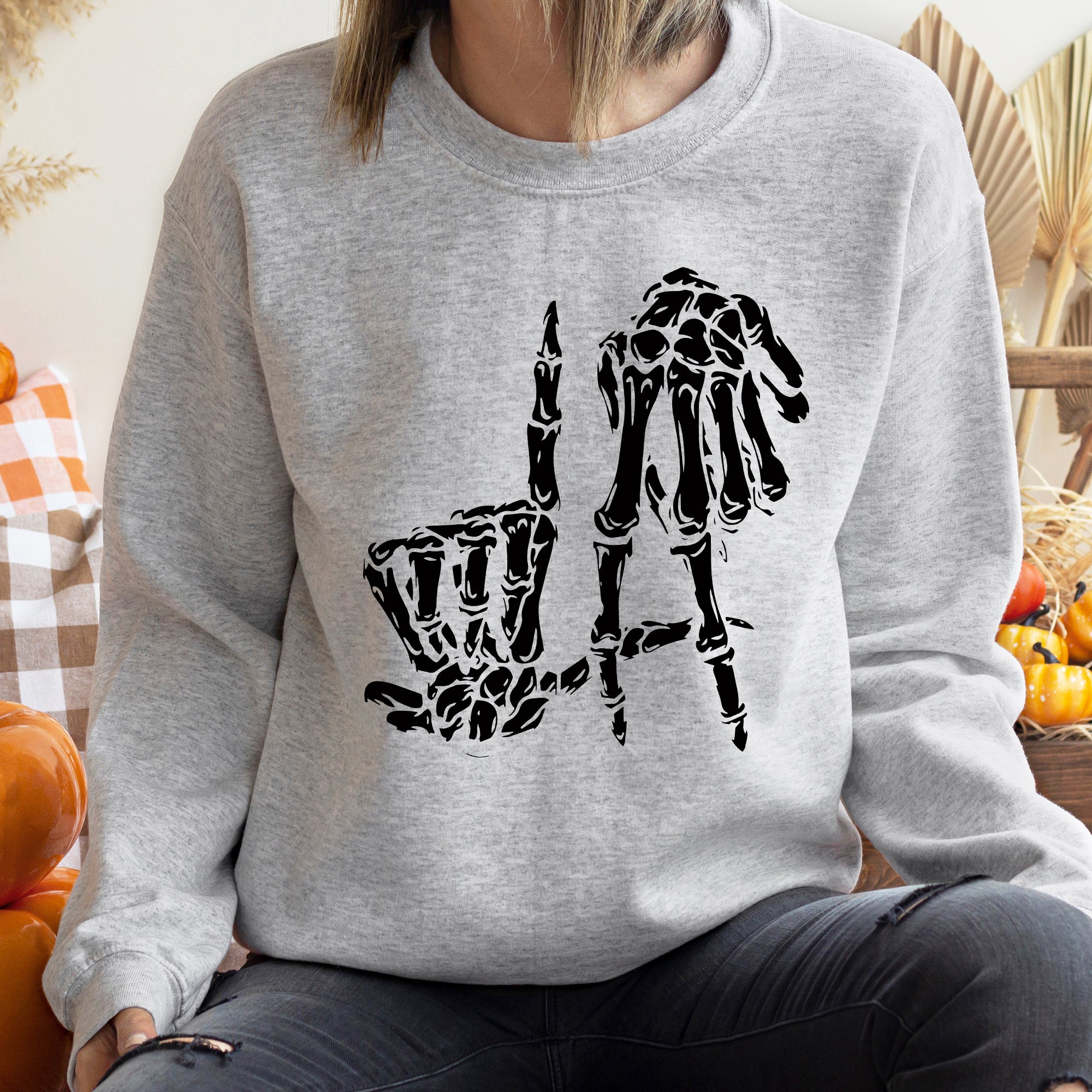 Skeleton Halloween Night Parade And Graveyard Scene Illustration Hand Drawn Limited Edition Sweatshirt