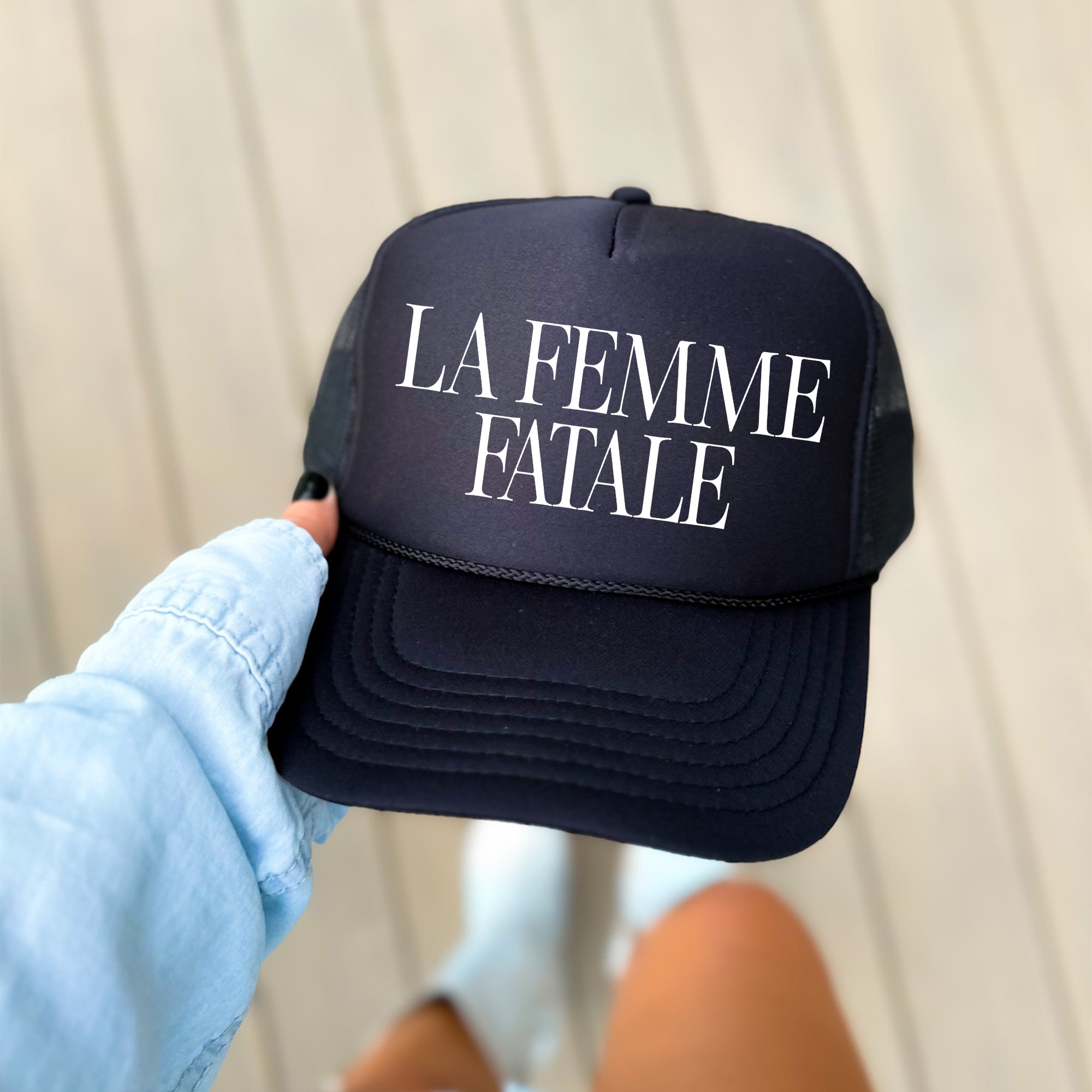 La Femme Fatale Sassy Funny Bold Confident Iconic Statement Maker For Bold Women Trucker Hat
