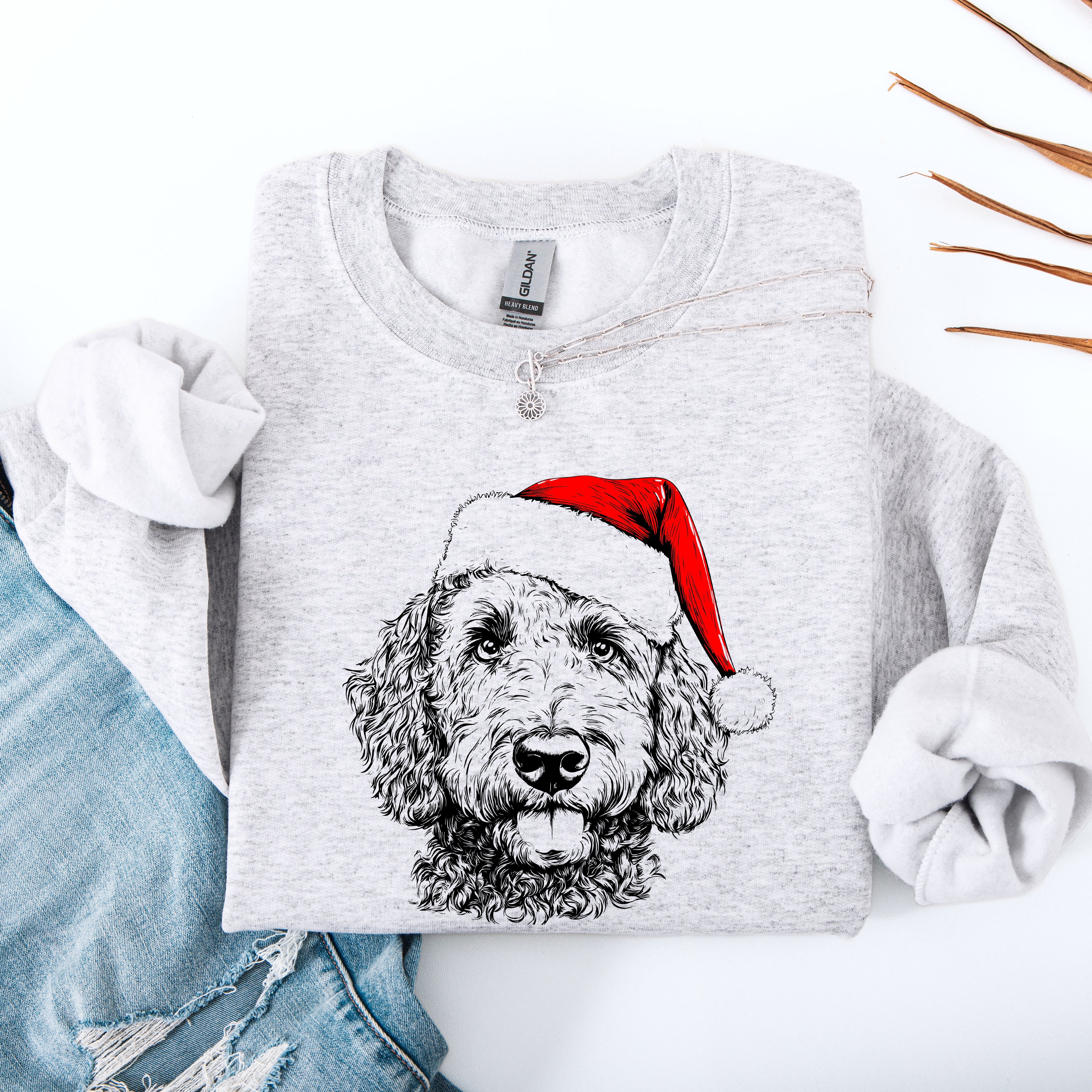 Labradoodle Dog Lover Portrait And Breed Artwork For Pet Parents And Dog Family Sweatshirt